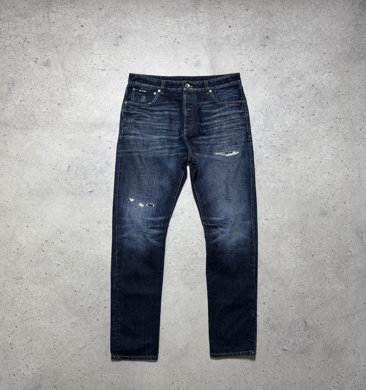 Brunello Cucinelli Brunello Cucinelli Luxury Denim Jeans Vintage Navy Size US 34 / EU 50 - 1 Thumbnail