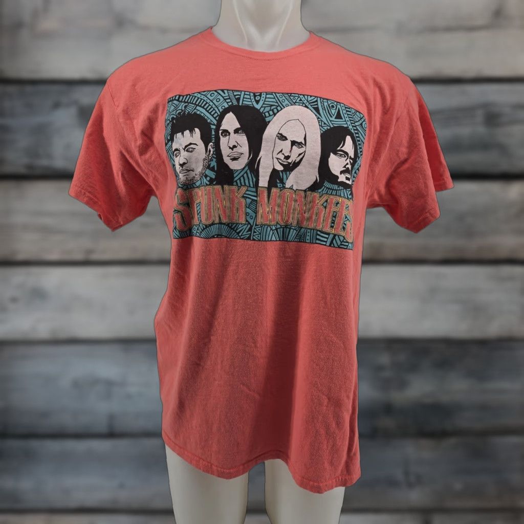 Gildan Spunk Monkees Large T Shirt Pink Graphic Tee Band Gildan 100% Cotton Unisex Adults Short Sleeve Vintage Style Size US L / EU 52-54 / 3 - 1 Thumbnail