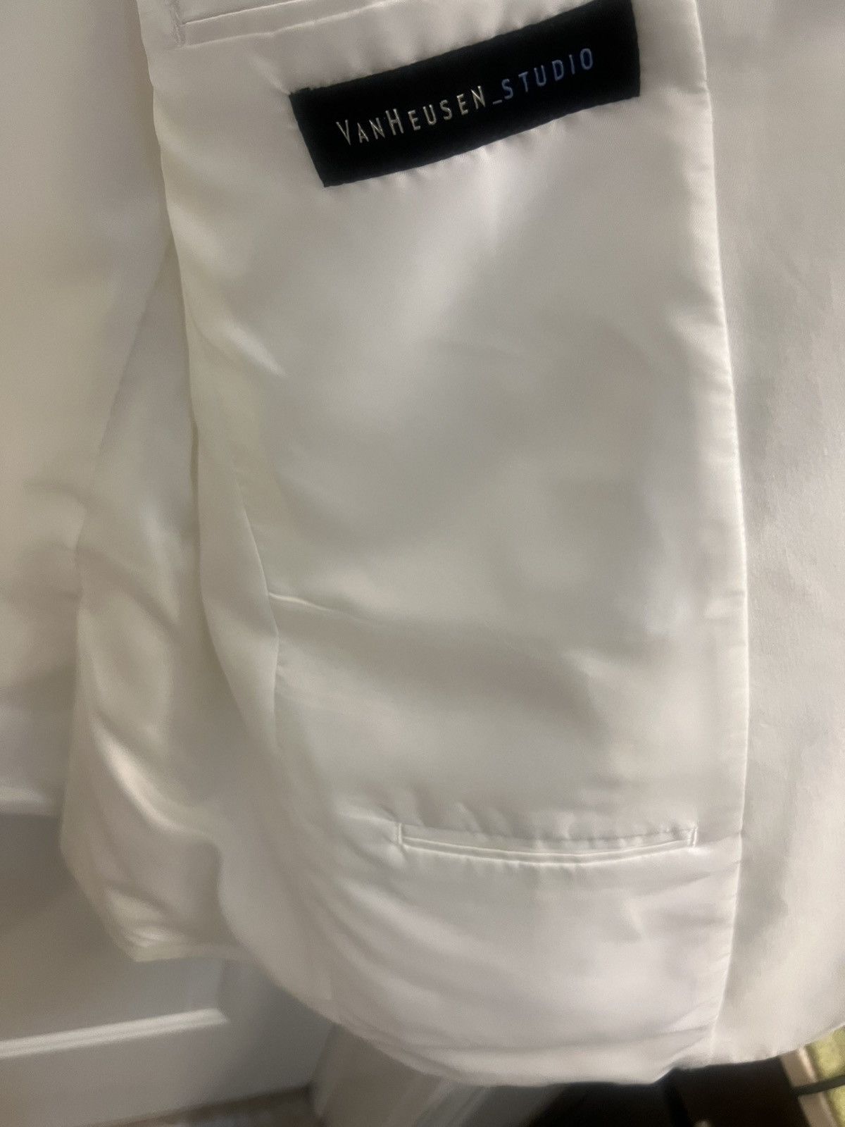 Van Heusen White Mens Suit Jacket/Blazer Size US L / EU 52-54 / 3 - 9 Thumbnail