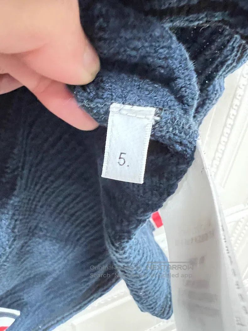 Thom Browne Thom Browne Blue Striped Knit Short Sleeve Shirt Size US XXL / EU 58 / 5 - 5 Thumbnail