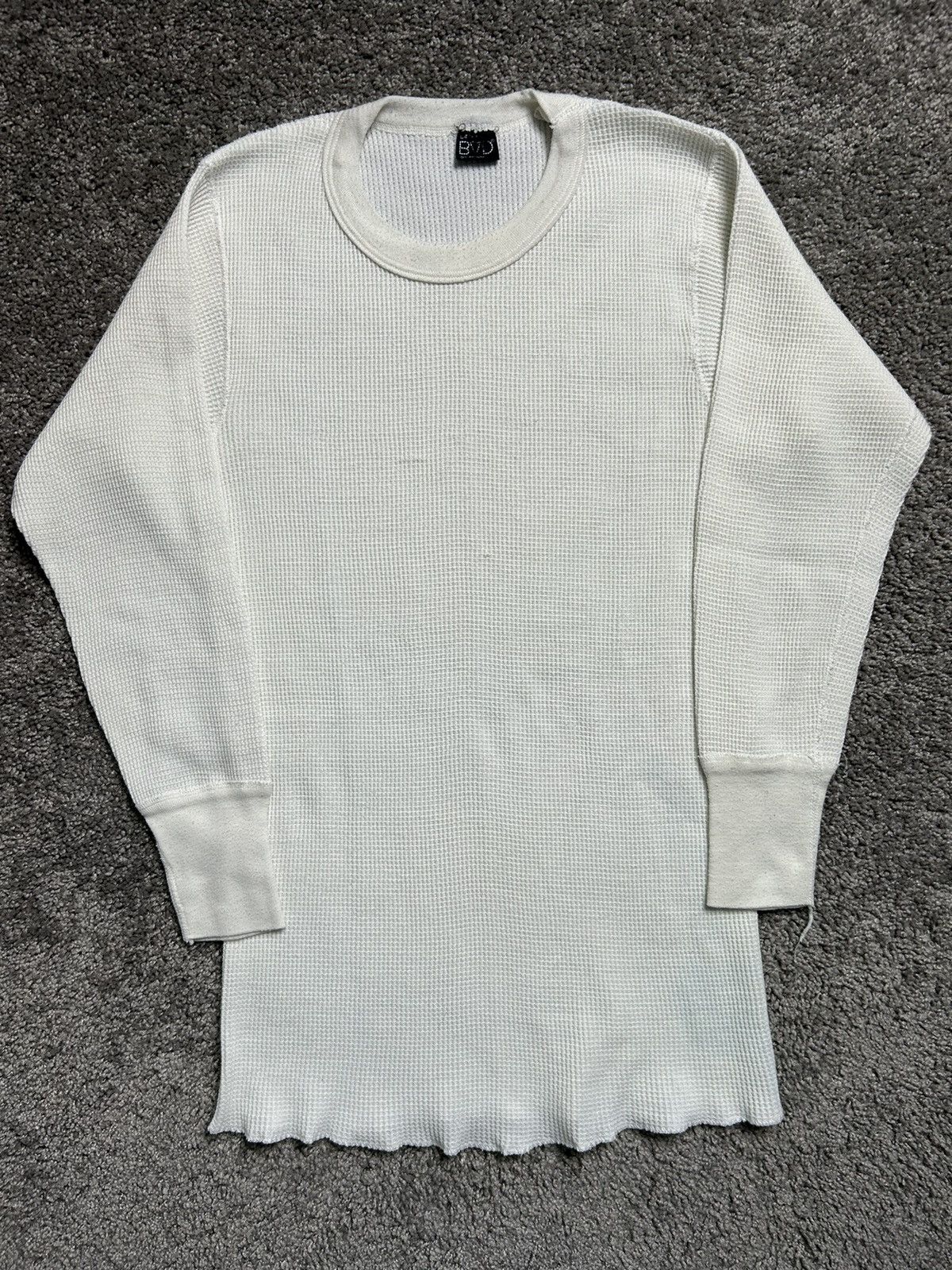 Vintage Vintage 70s BVD Waffle Thermal Long Sleeve Size US L / EU 52-54 / 3 - 1 Thumbnail