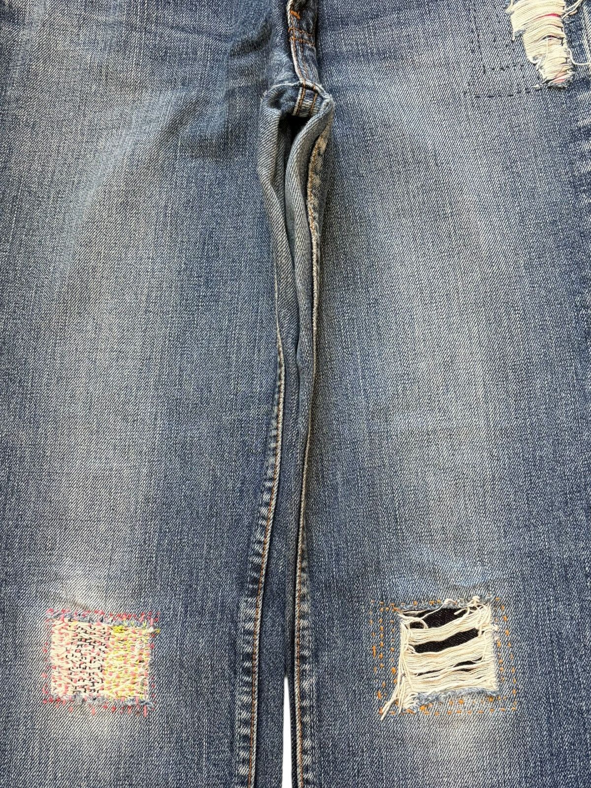 Levi's Vintage 90s Levis 505 Patches Distressed Jeans Size 27" / US 4 / IT 40 - 3 Thumbnail