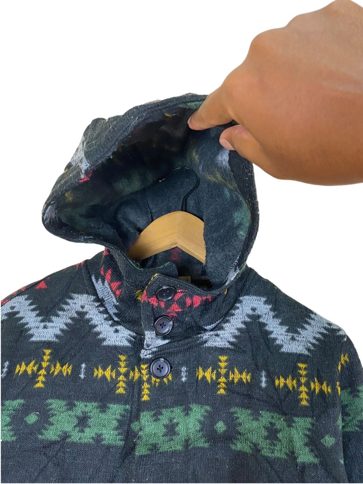 Other Japanese Brand Geometric Navajo Fleece Hoodie Size US L / EU 52-54 / 3 - 7 Thumbnail