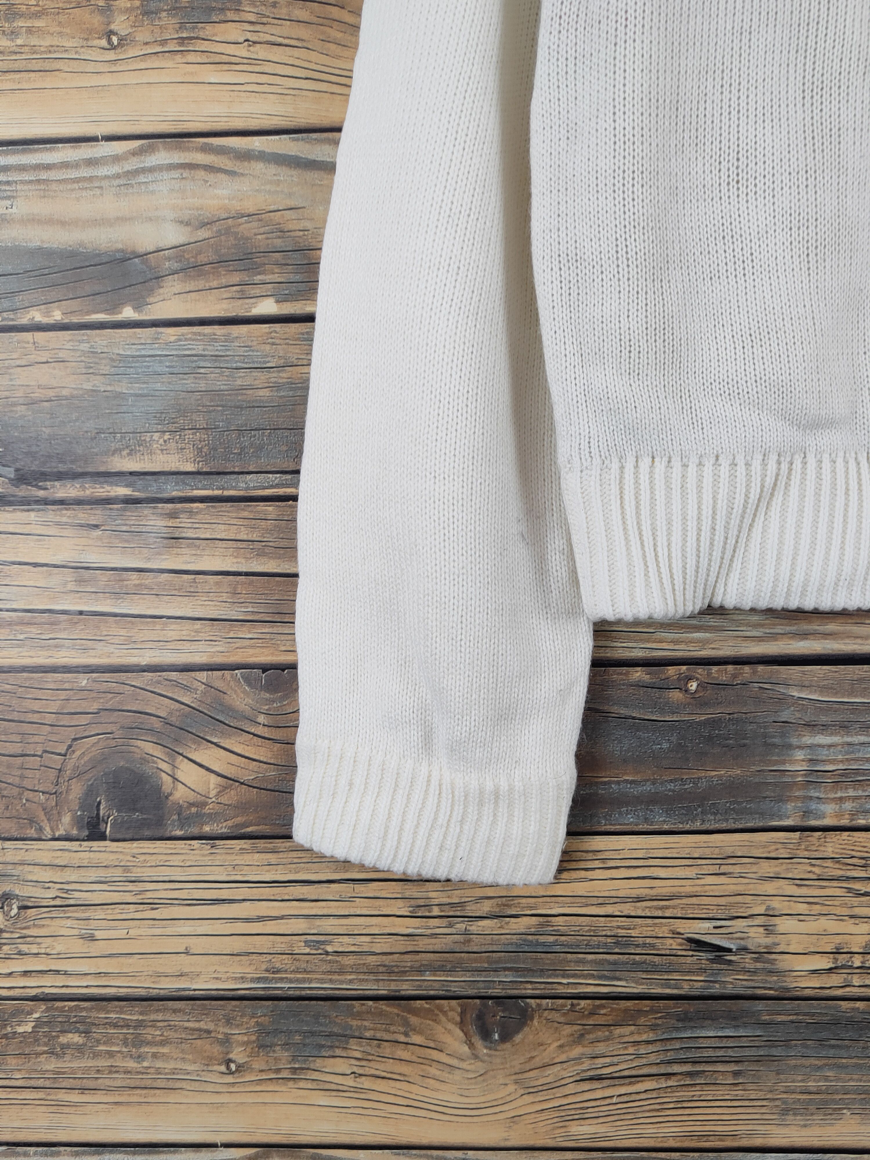 Japanese Brand × Vintage Candy Stripper Ivory Knitwear Sweatshirts #W2162 Size M / US 6-8 / IT 42-44 - 4 Thumbnail