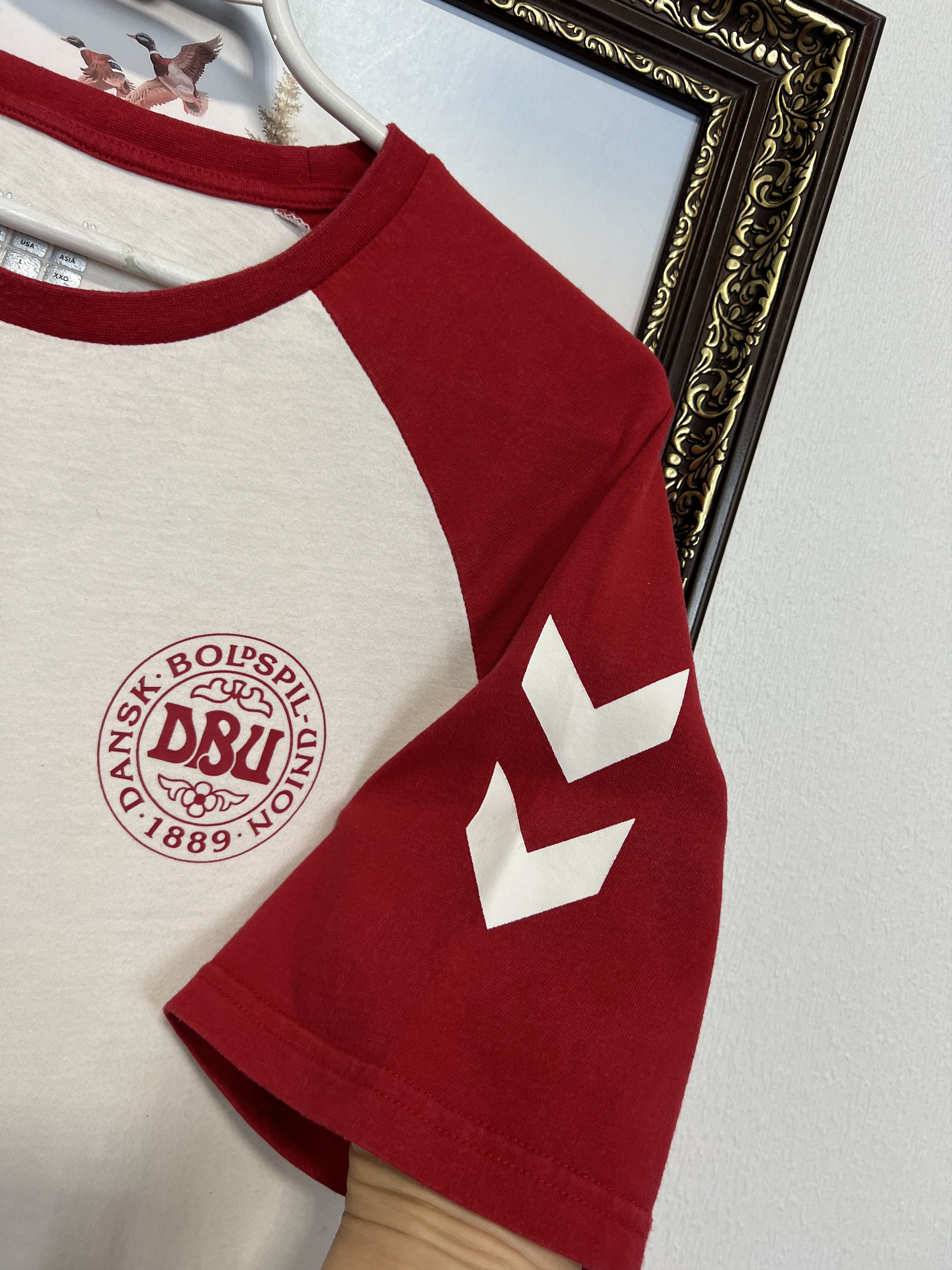 Hummel Denmark Football Train Shirt Soccer National Team Jersey Size US L / EU 52-54 / 3 - 4 Thumbnail