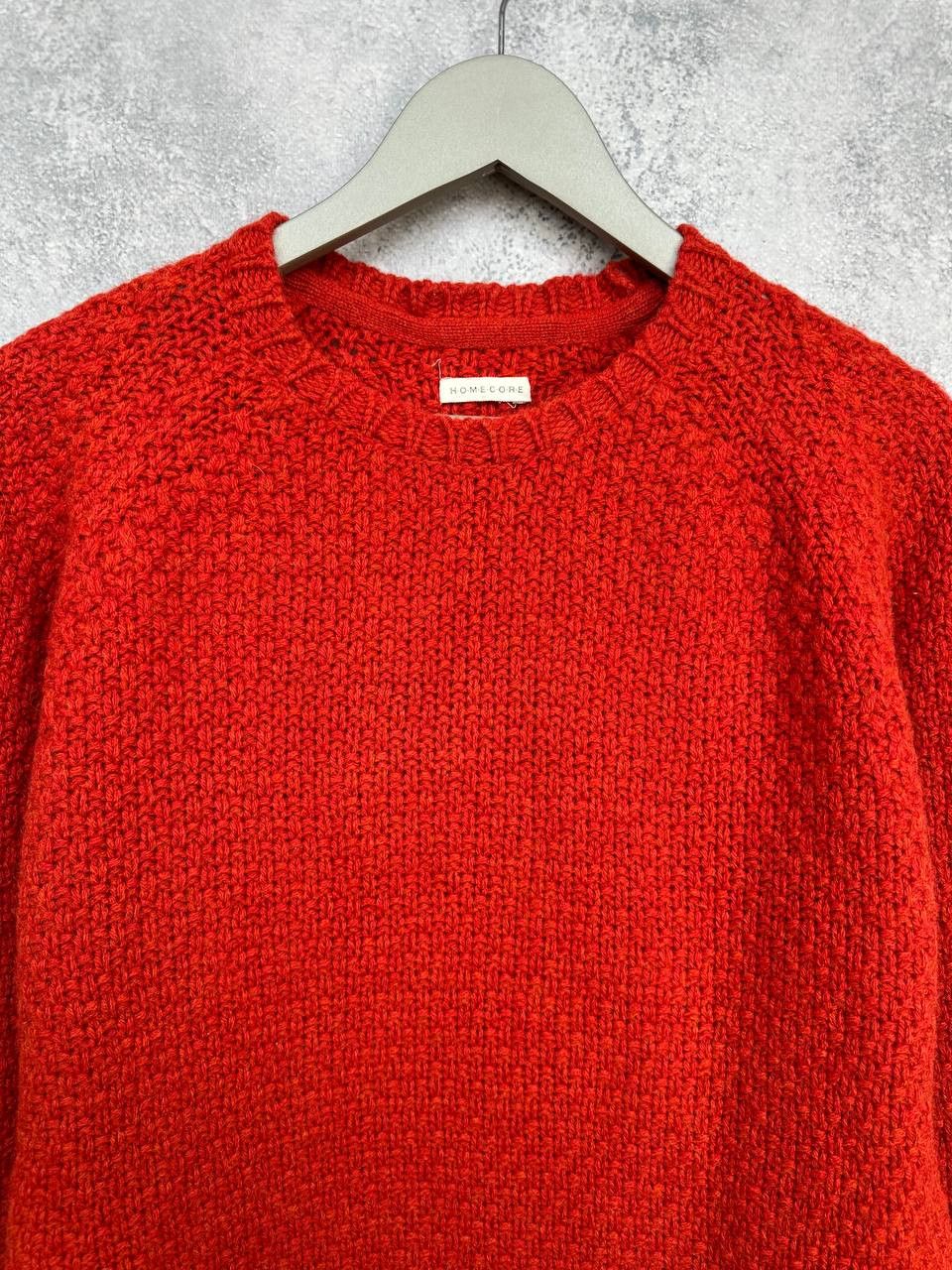 Homecore Homecore 100% Wool Chunky Knit Sweater Red Made in Portugal Size L / US 10 / IT 46 - 4 Thumbnail