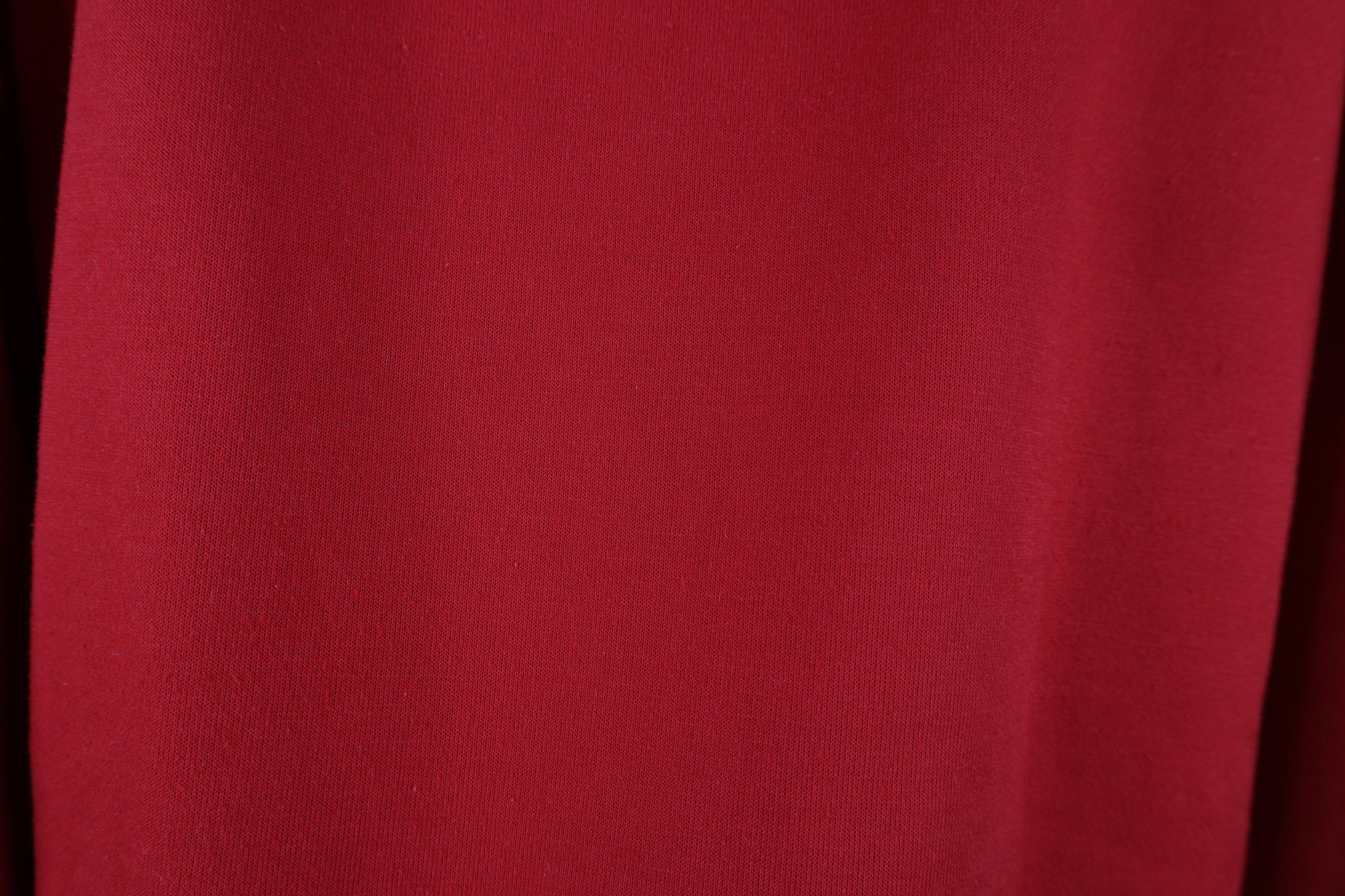 Vintage Vintage 90s Streetwear Faded Blank Crewneck Sweatshirt Red Size US M / EU 48-50 / 2 - 4 Thumbnail