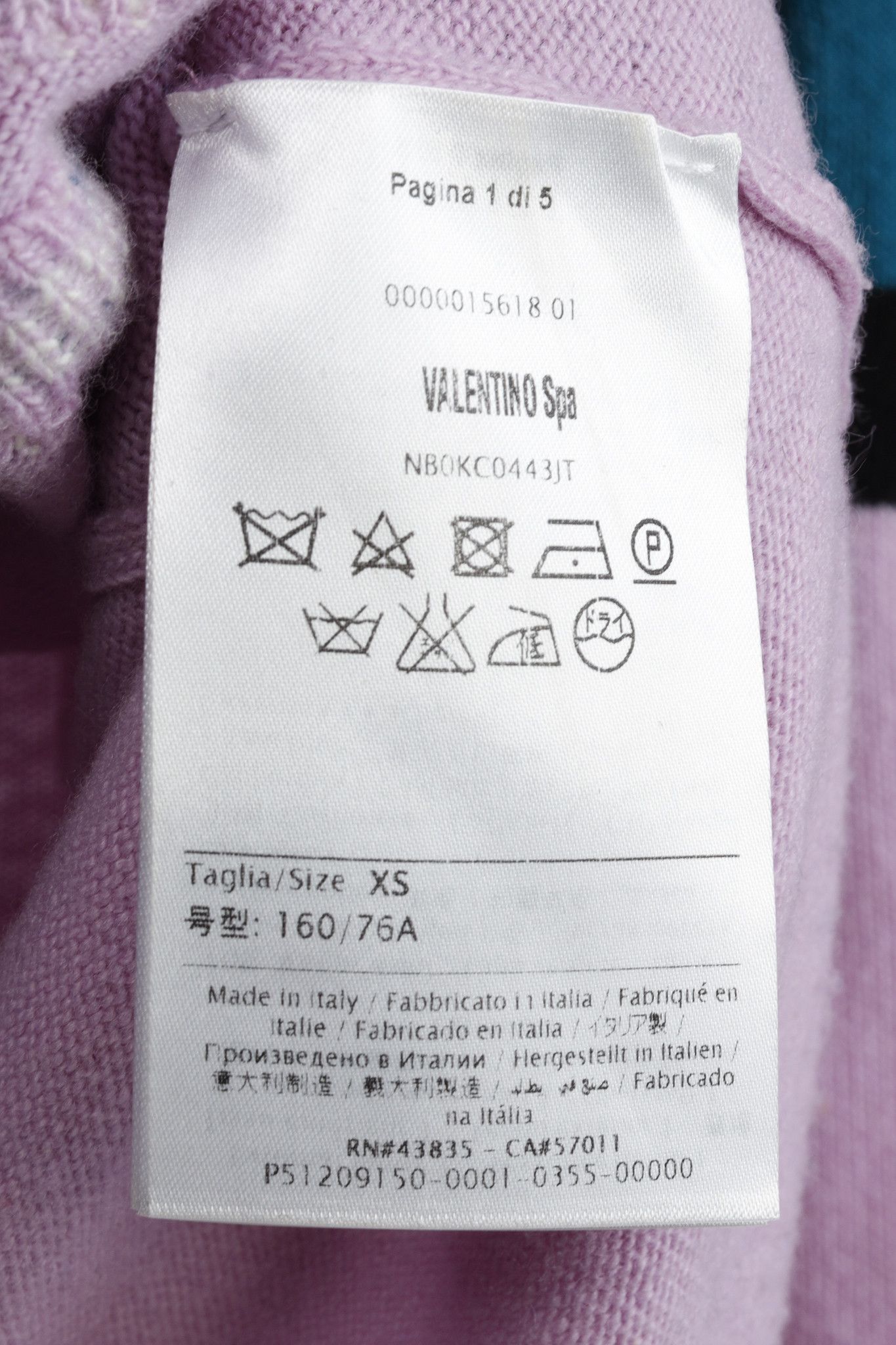 Valentino Valentino AW/17 Runway Cherry Blossom Colourblock Sweater Size XS / US 0-2 / IT 36-38 - 9 Thumbnail
