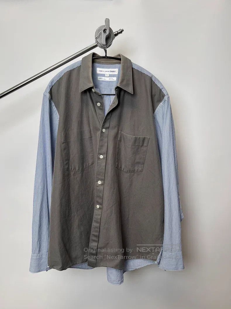 Comme des Garcons Comme des Garcons Military Cloth Patchwork Oversized Shirt Size US S / EU 44-46 / 1 - 1 Thumbnail