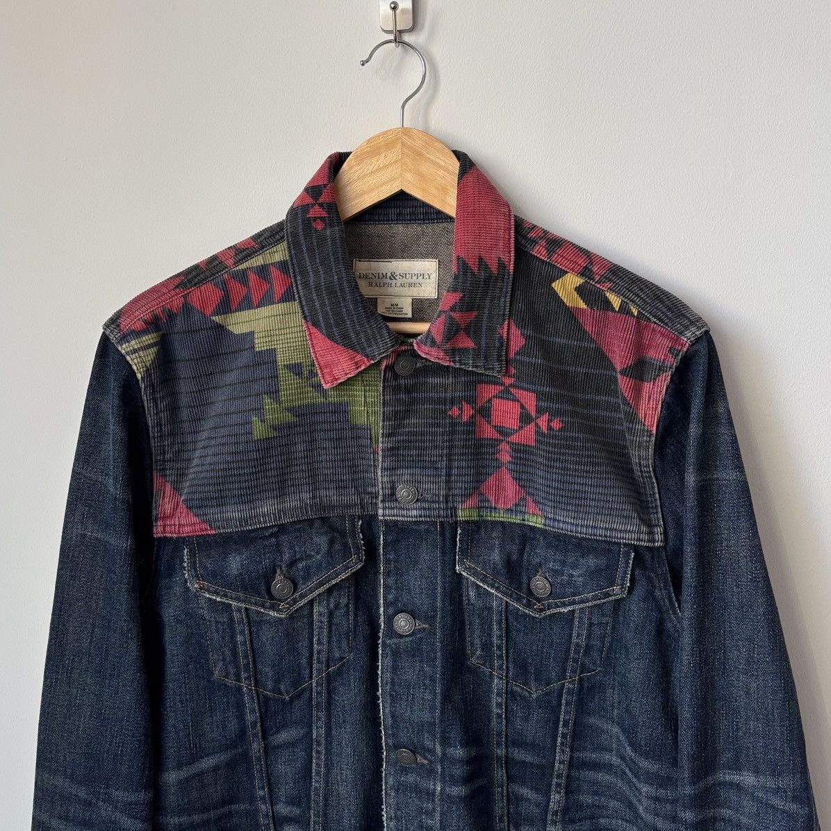 Ralph Lauren Denim & Supply Denim Trucker Jacket Southwestern Aztec Size US M / EU 48-50 / 2 - 2 Thumbnail