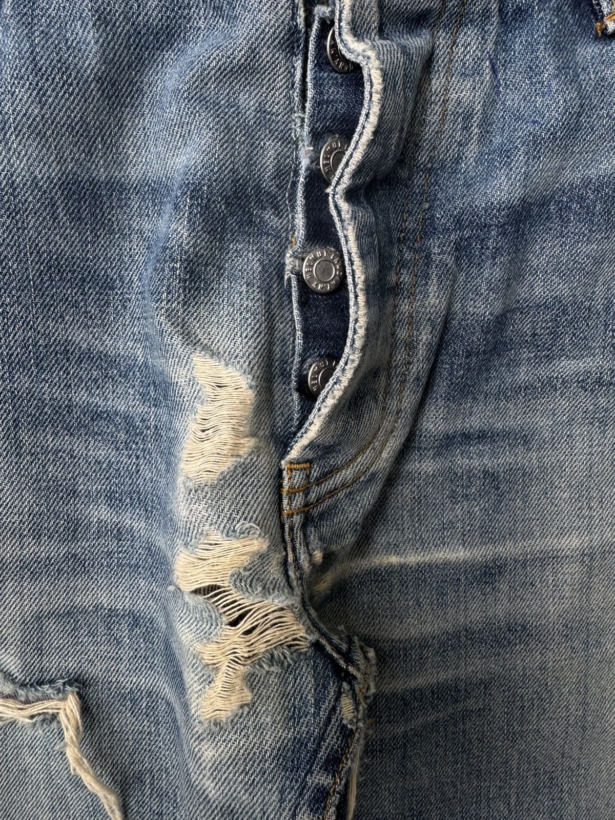 Helmut Lang Helmut Lang 2000 Thrashed Classic Cut Denim Jeans Size US 32 / EU 48 - 6 Thumbnail