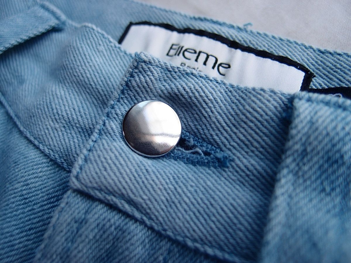 Elleme ELLEME Paris Bleached Denim Cargo Pants Washed Finish Size 26" / US 2 / IT 38 - 13 Thumbnail