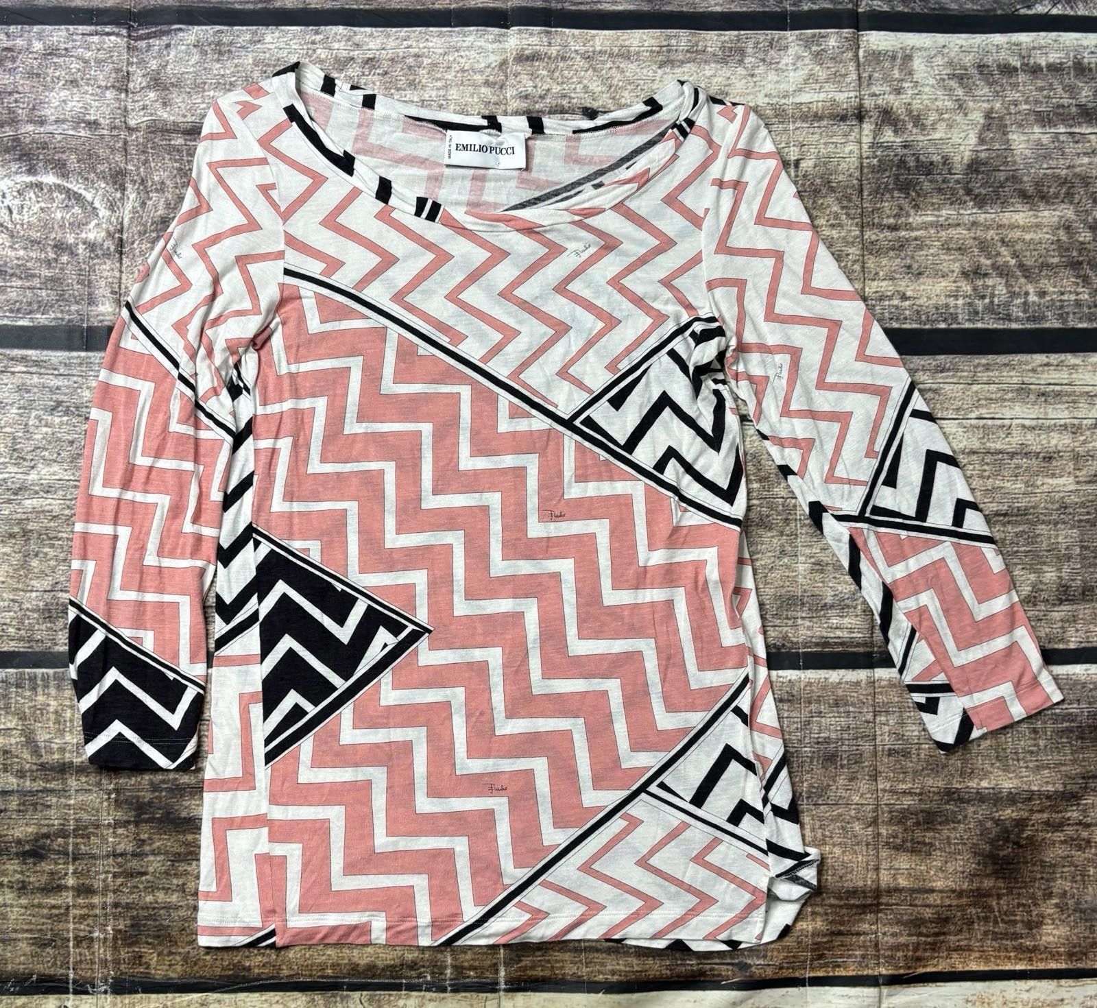Emilio Pucci Emilio Pucci Top Women's IT 38 US 4 Jersey Rayon Italy Size S / US 4 / IT 40 - 1 Thumbnail