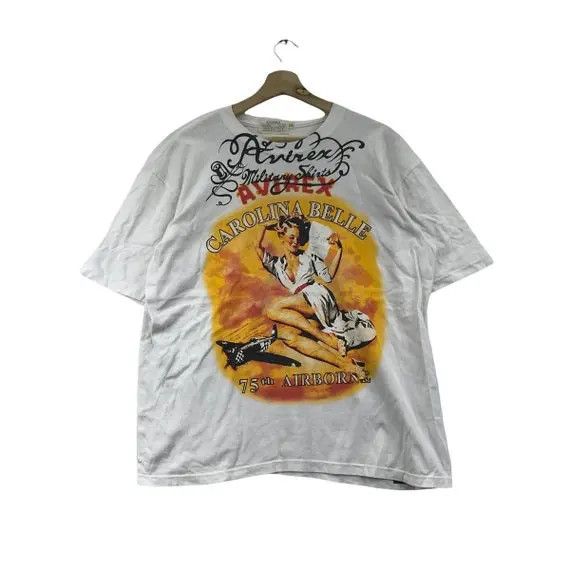 Avirex Vtg 90’ AVIREX CAROLINA Belle Airborne Tee Shirt USAAF Size US M / EU 48-50 / 2 - 1 Thumbnail