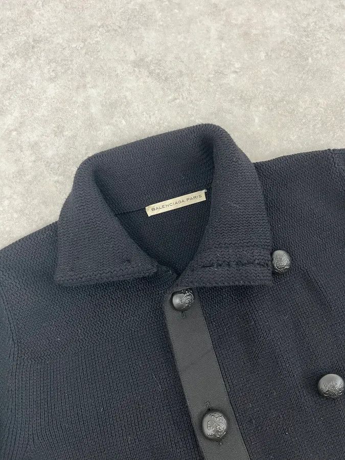 Balenciaga AW2007 Balenciaga Officier Black Cardigan by Nicolas Ghesquière Size US L / EU 52-54 / 3 - 6 Thumbnail
