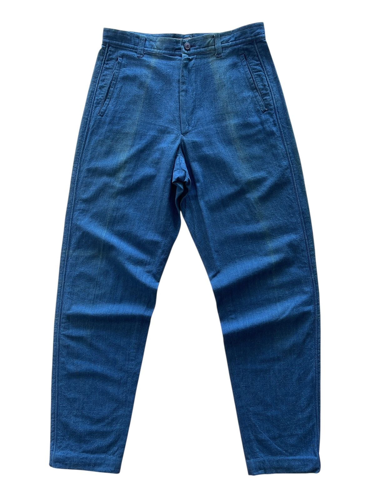 Issey Miyake 80s ISSEY MIYAKE MEN INDIGO TROUSERS PANTS Size US 31 - 1 Thumbnail