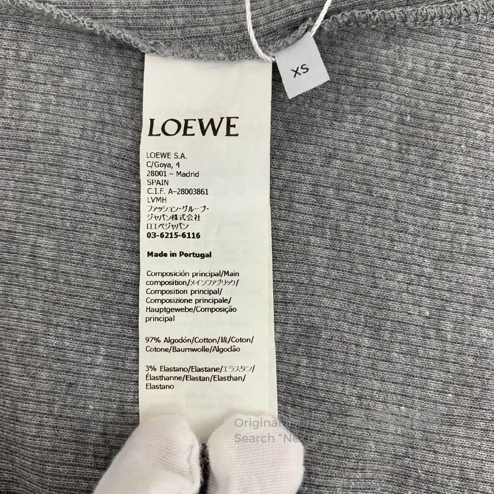 Loewe Loewe Grey Logo Embroidered Cotton Round Neck Sleeveless K Size XS / US 0-2 / IT 36-38 - 8 Thumbnail