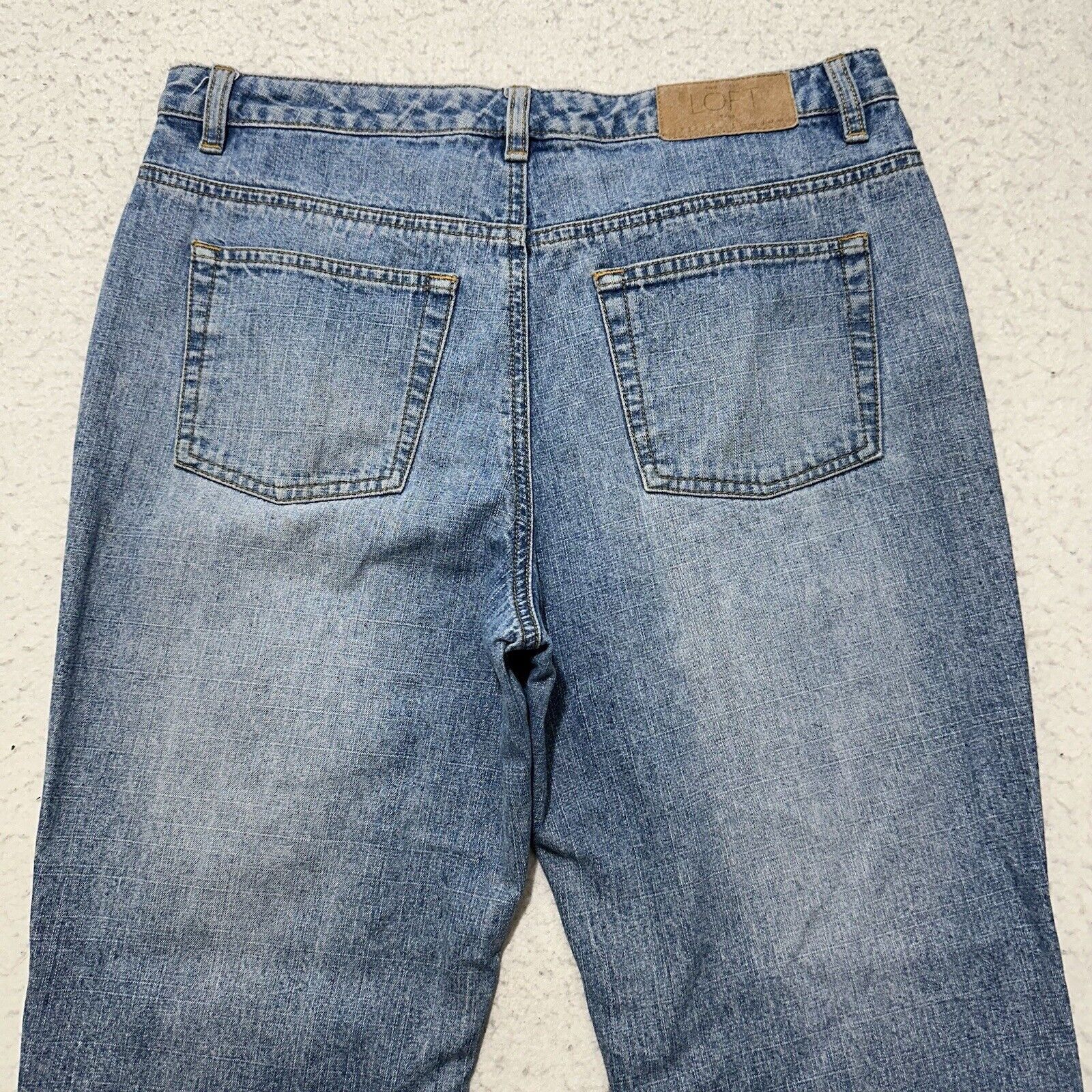 Loft Ann Taylor LOFT 8 Straight Leg Denim Jeans Light Blue 32x26 Size 30" / US 8 / IT 44 - 7 Thumbnail