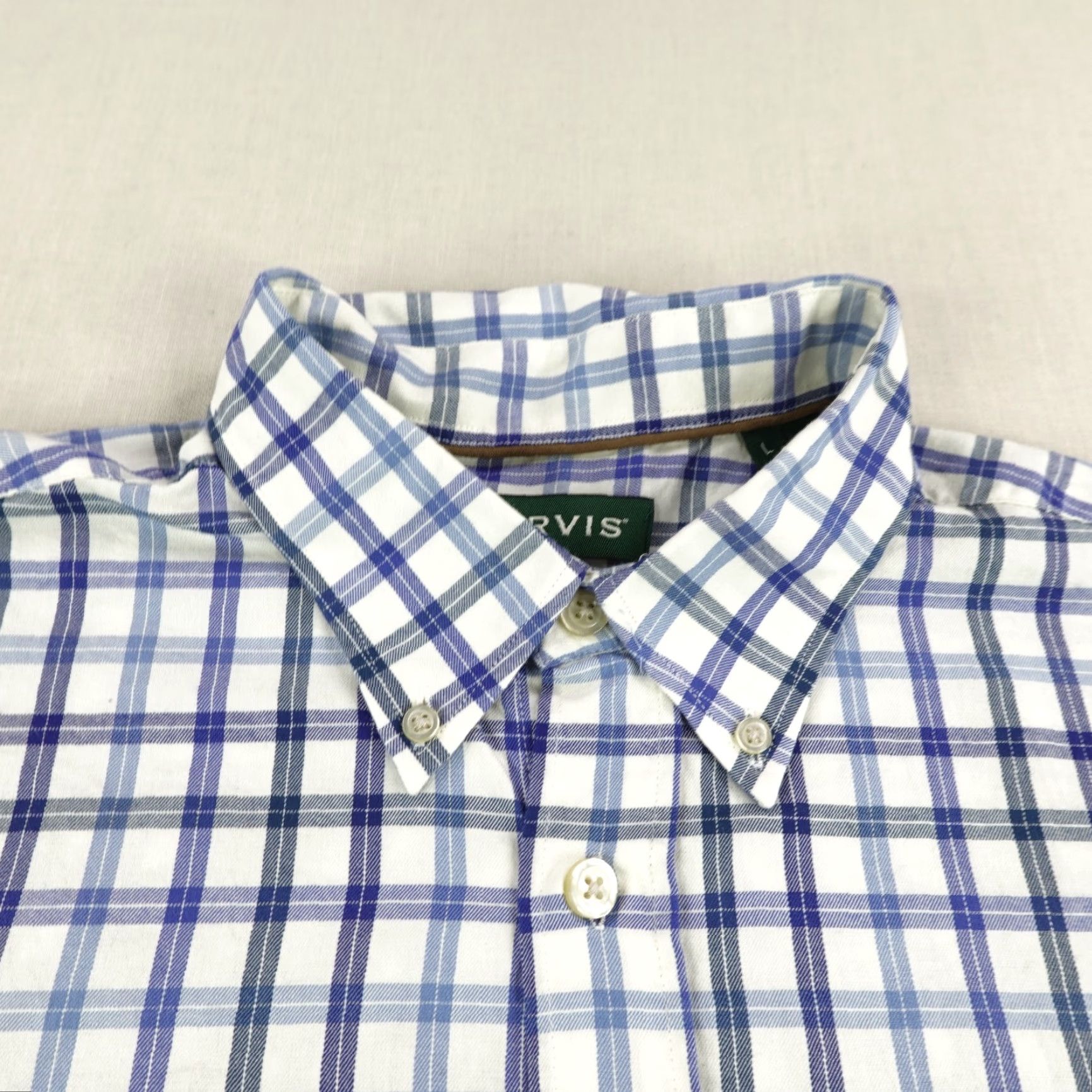 Orvis VINTAGE Orvis Shirt Men Large Blue White Plaid Flannel Casual Button-Up with Pockets Size US L / EU 52-54 / 3 - 2 Thumbnail