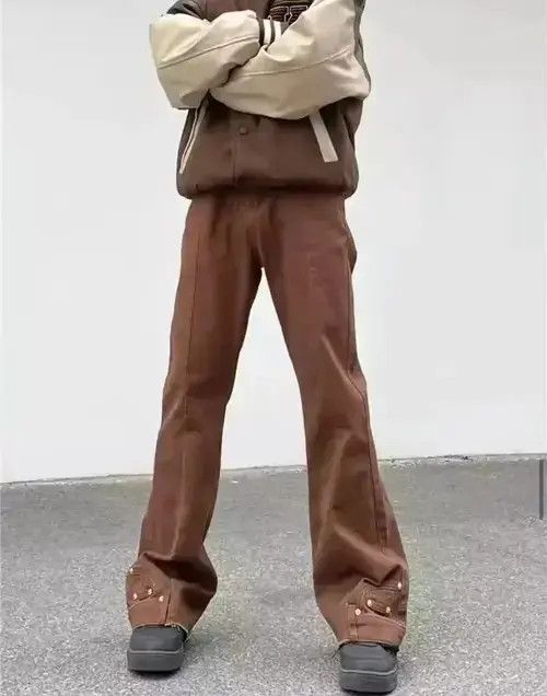 Jean Custom Flared Brown Jeans Size US 32 / EU 48 - 1 Thumbnail