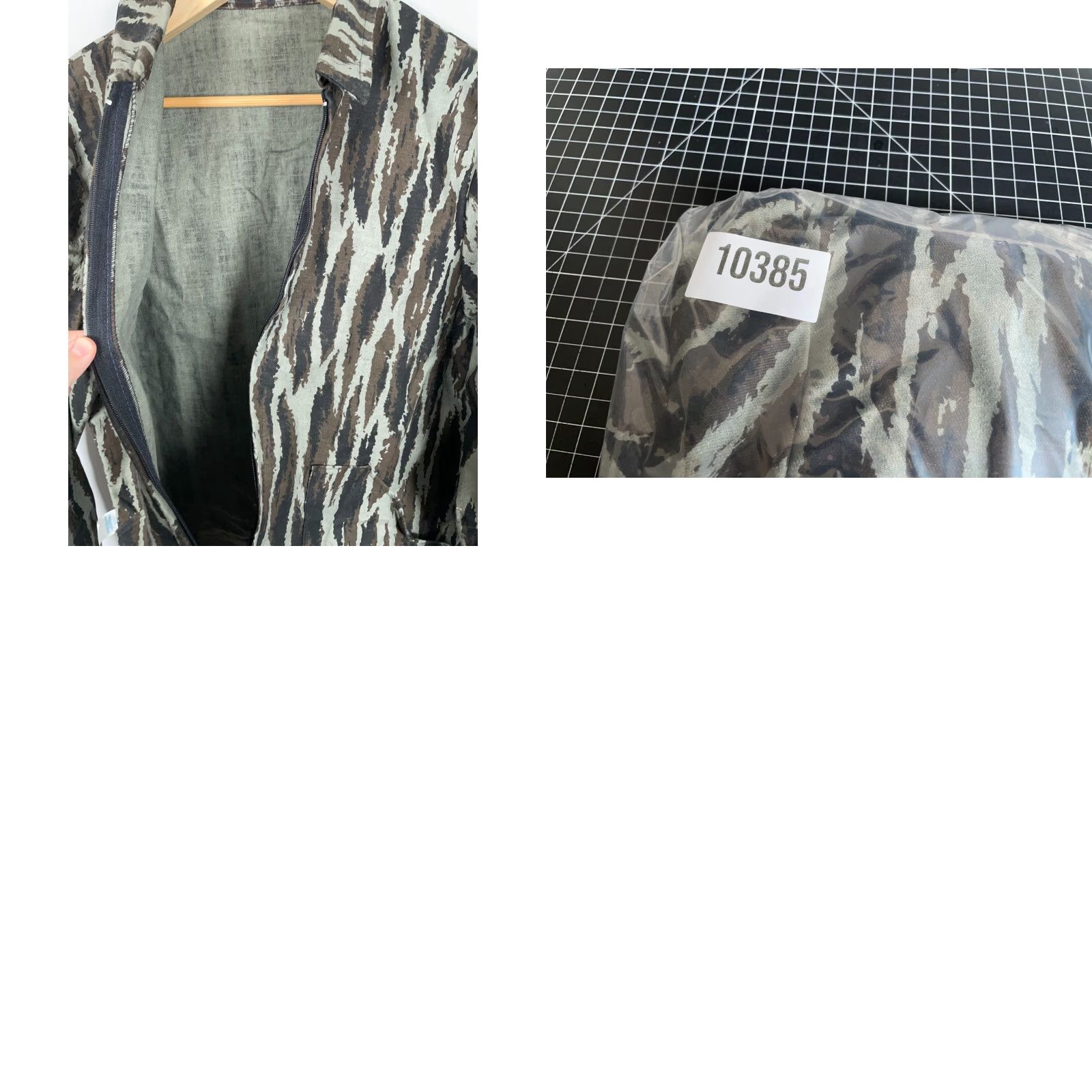 Vintage Empire Insulated Wear Jacket Men's Large Green Camouflage 80s Cotton Short Zip Full Zip Military Style Casual USA Made Mens Size US L / EU 52-54 / 3 - 9 Thumbnail