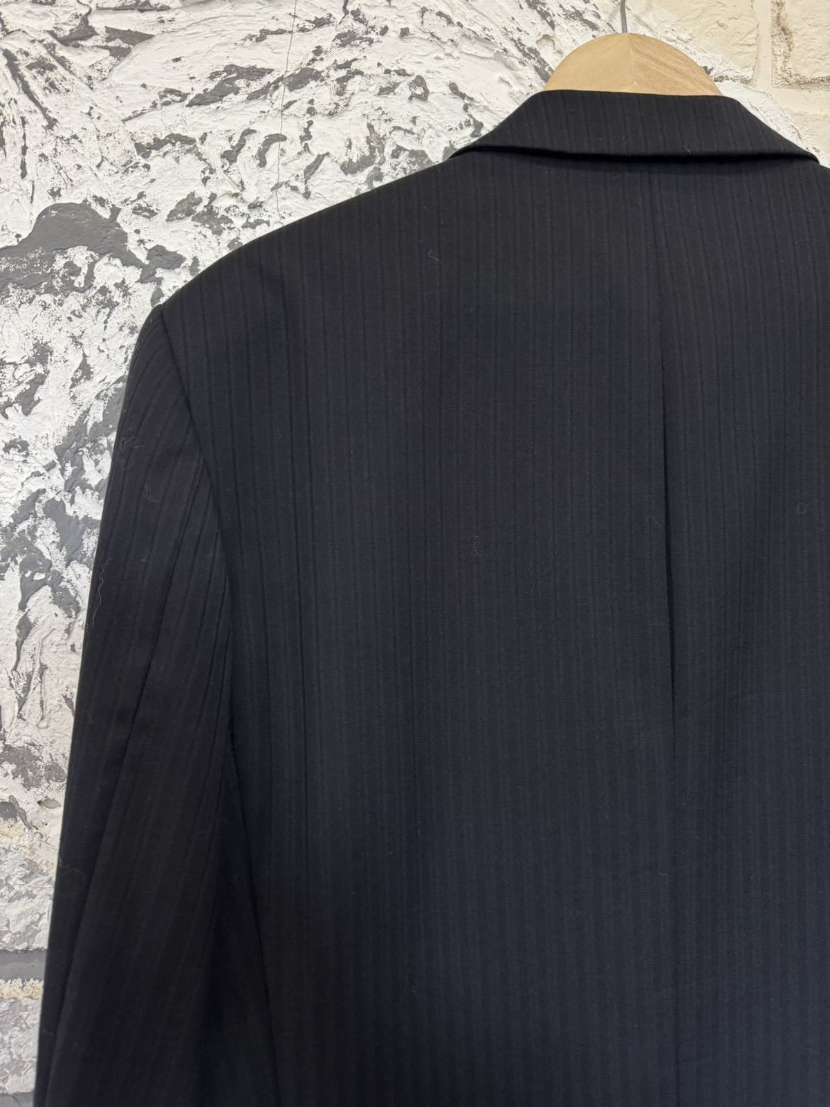 Balmain Balmain Paris Blazer Men's Suit Jacket Black Pin Stripe Size 40L - 9 Thumbnail