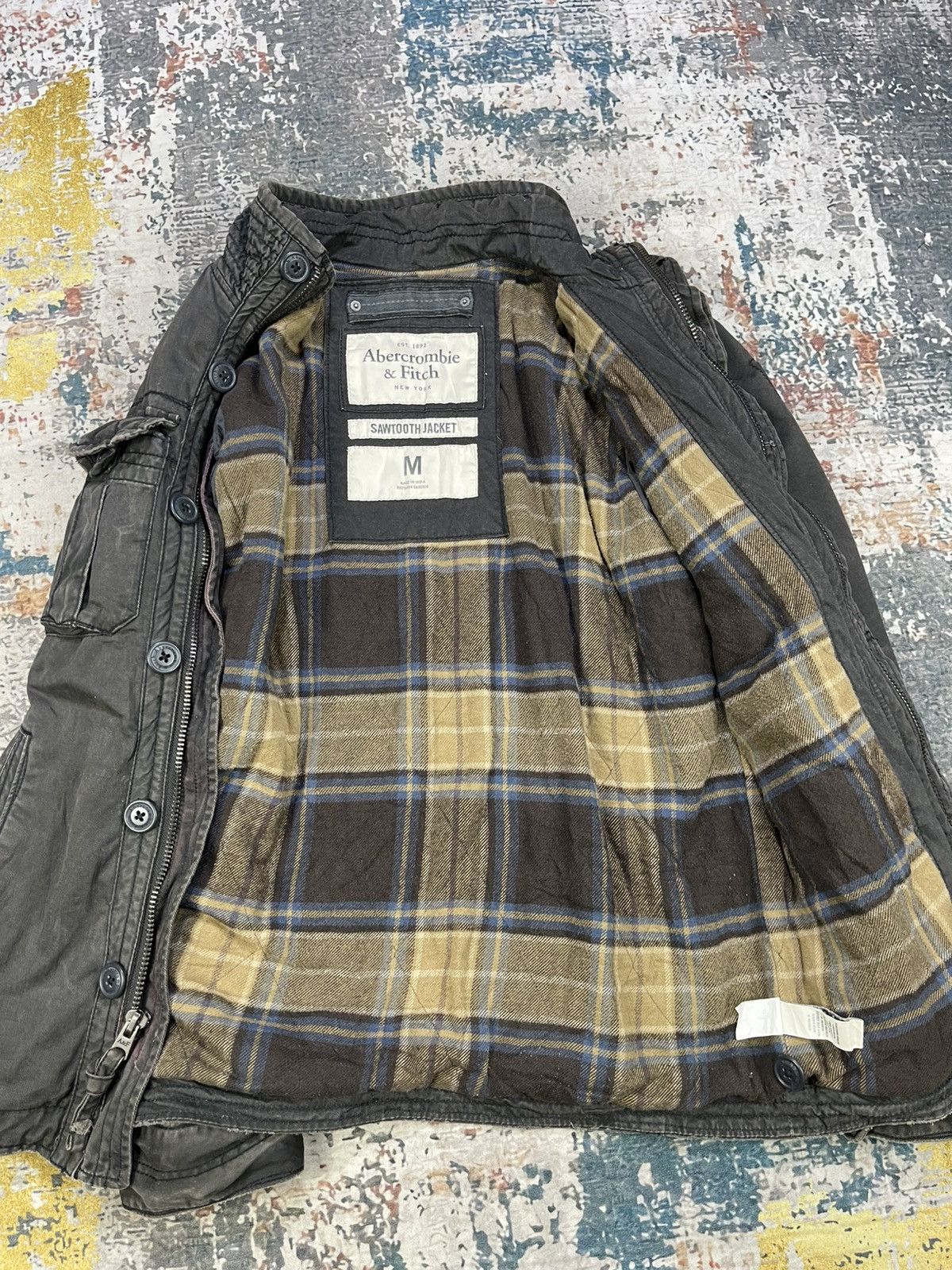 Vtg Abercrombie & Fitch Utility Sawtooth Jacket