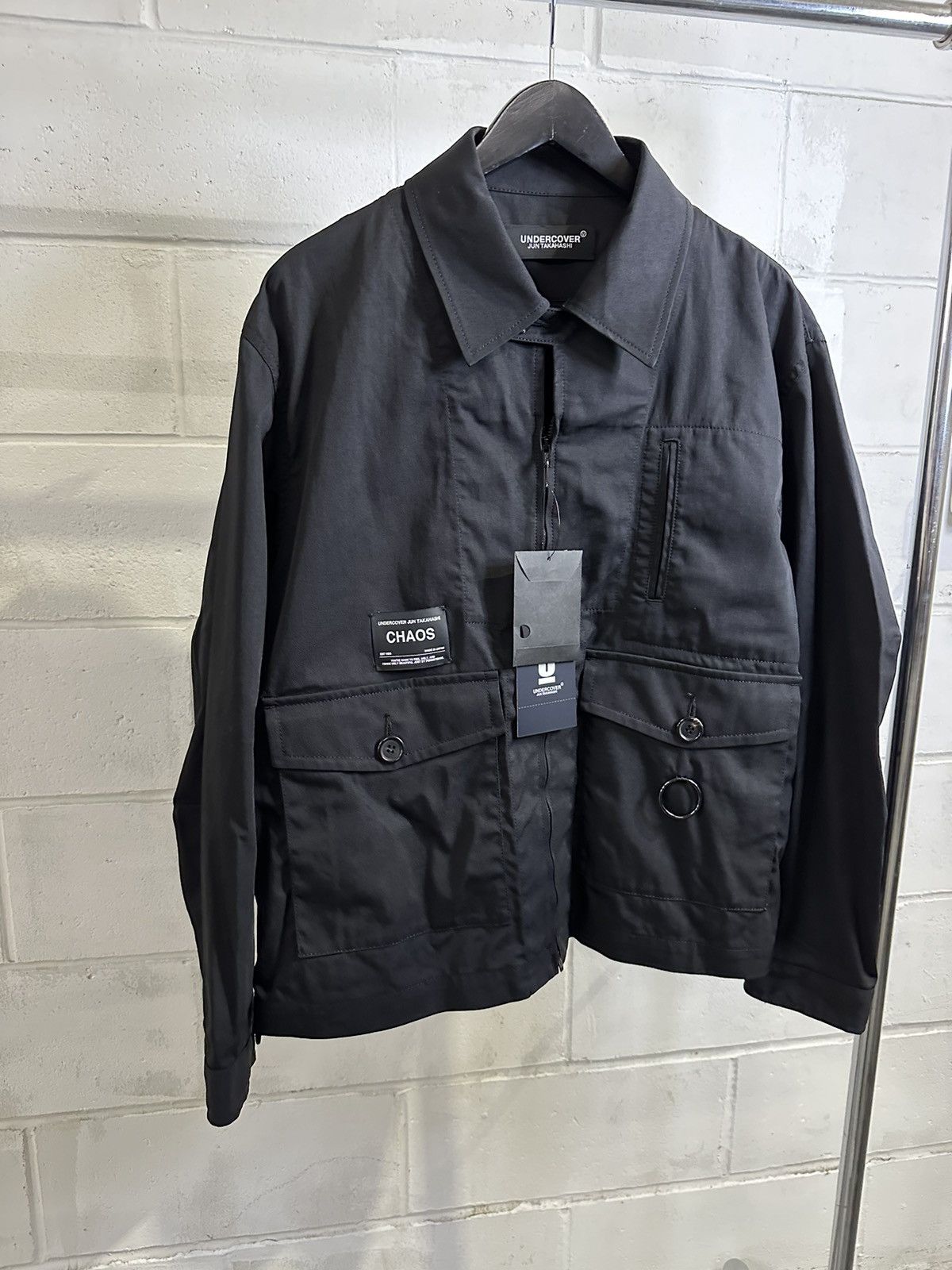 image of Undercover Men Polo Blouson in Black (Size XL)