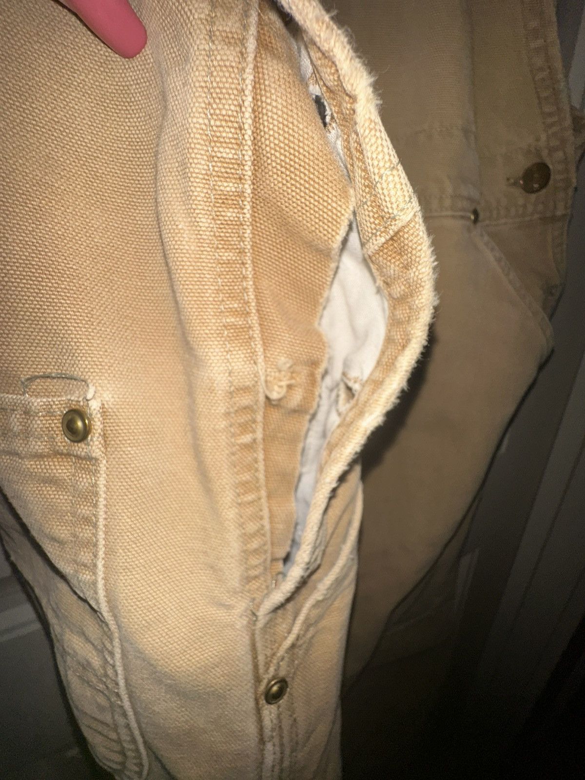 Carhartt Authentic vintage Carhartt duck canvas bib overalls in tan. Size US 44 / EU 60 - 5 Thumbnail