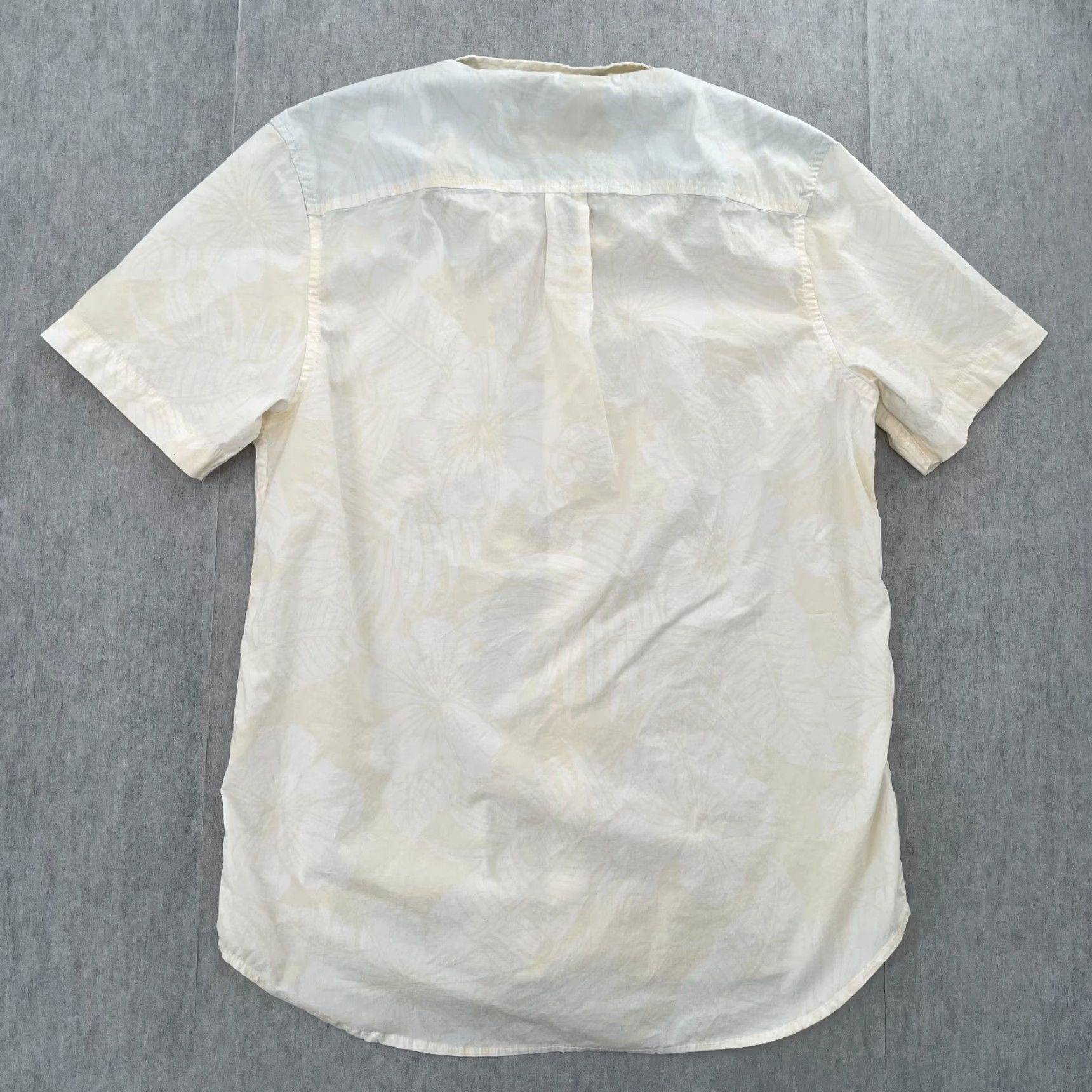Chubbies VINTAGE Chubbies Shirt Men Adult Medium Short Sleeve Button Up Floral Cotton Blend Tan White Summer Casual Size US M / EU 48-50 / 2 - 2 Thumbnail