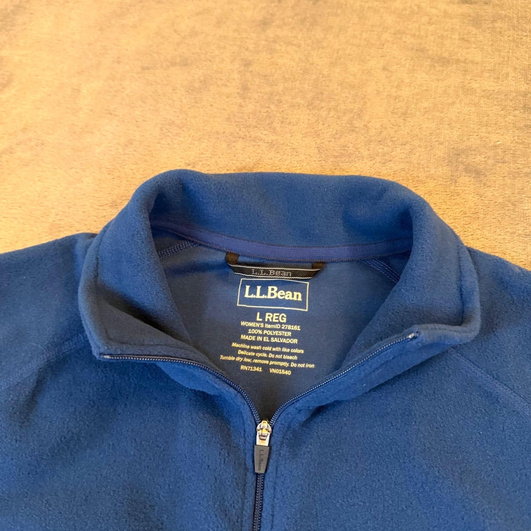 Vintage VINTAGE LL Bean Blue Fleece Vest Full Zip Mock Neck 278161 Outdoor Womens Large Regular Size L / US 10 / IT 46 - 2 Thumbnail