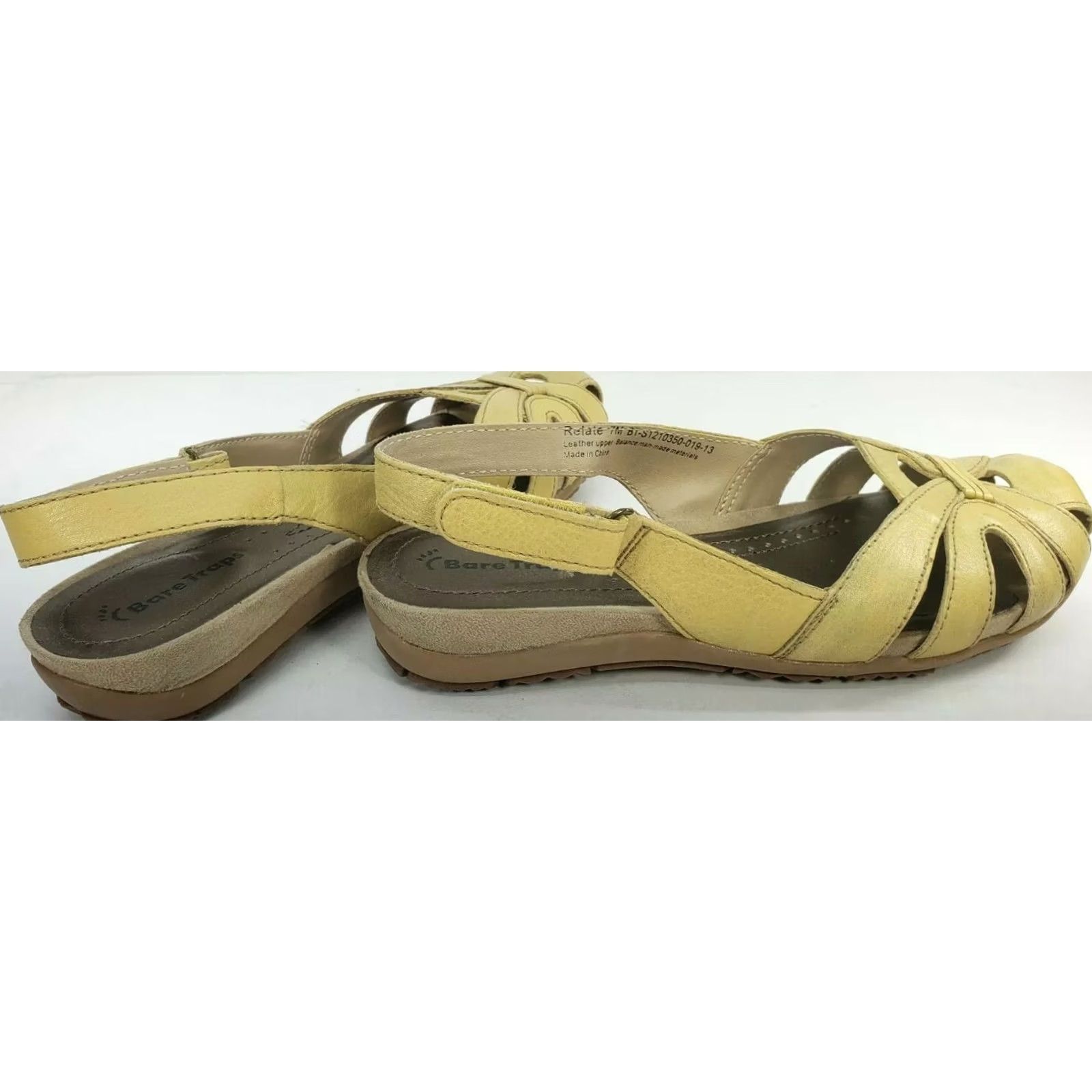 Vintage Bare Traps Relate Slingback Sandal Yellow Leather Sz 7 Women’s Sandal Slp On Straps Cushioned Lightweight Arch Support Motion Control Size US 8 / IT 38 - 7 Thumbnail