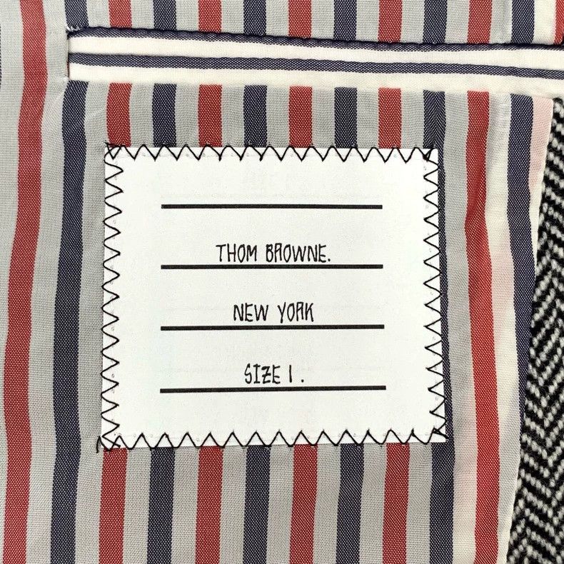Thom Browne Thom Browne Size1 Black and white twill tassel-edged wool Size 38R - 5 Thumbnail