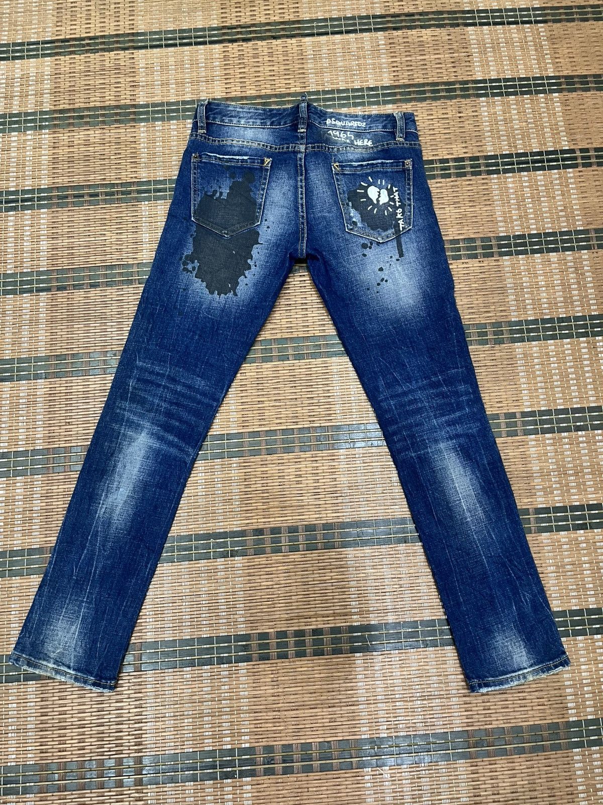 Dsquared2 Dsquared2 Painter Splash Slim Denim Size US 31 - 12 Thumbnail