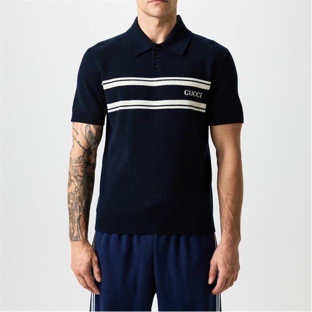 Gucci GUCCI Stripe Logo Polo Shirt Size US M / EU 48-50 / 2 - 2 Thumbnail