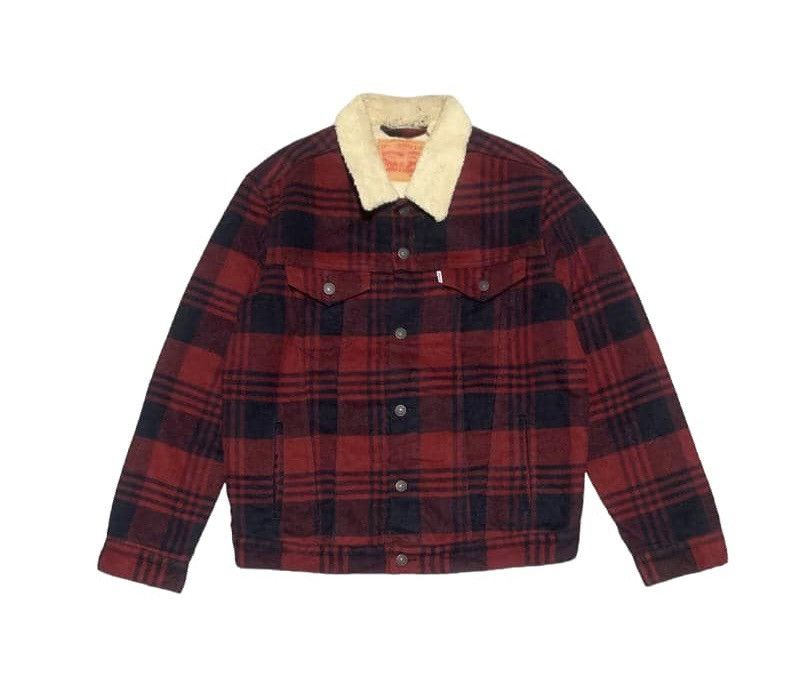 Levi's Plaid Wool Trucker Jacket