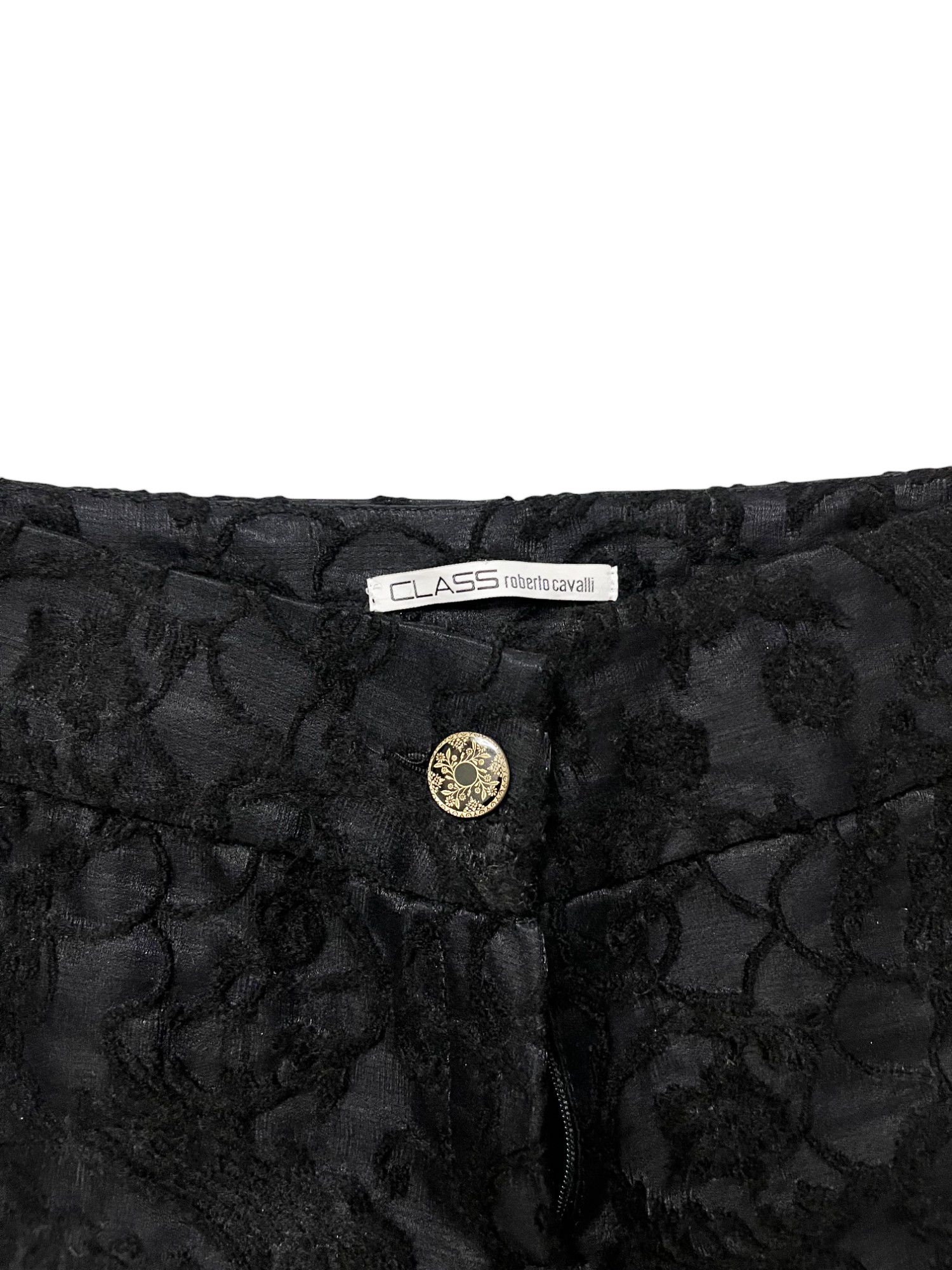 Roberto Cavalli Black Floral Knitted Mohair Pants Size 30" / US 8 / IT 44 - 9 Thumbnail