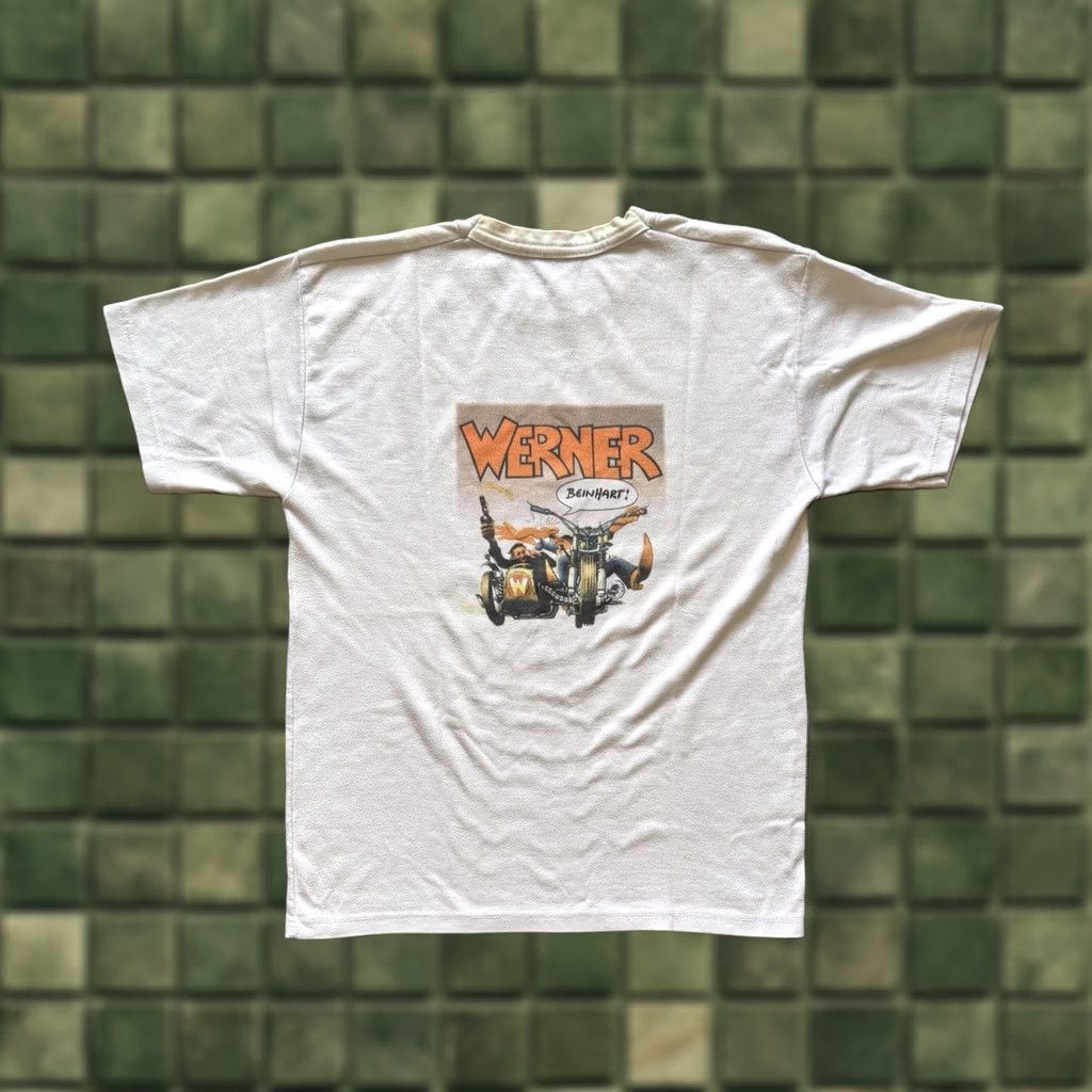 Vintage VINTAGE Werner Beinhart ! White T-shirt M/L Men Shirt 1990s White Mens Size US M / EU 48-50 / 2 - 1 Thumbnail