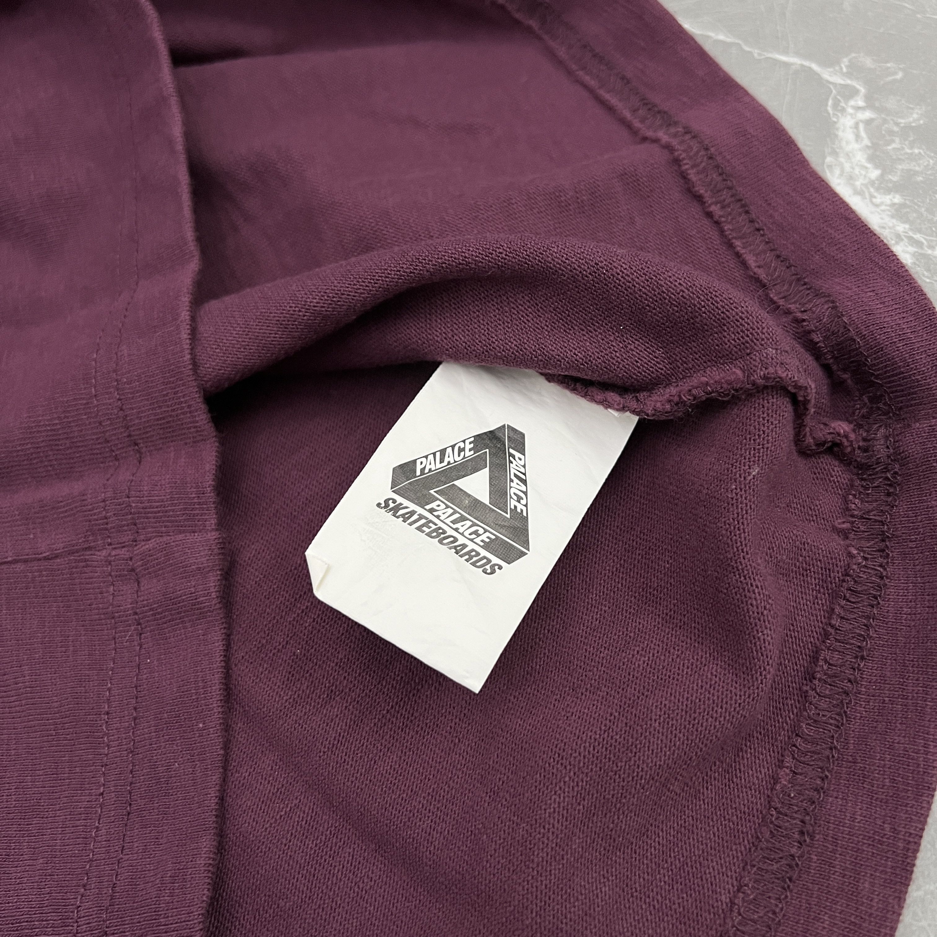 Palace Palace P-Sub Pocket Burgundy Tee Diagonal Logo SS21 Size US S / EU 44-46 / 1 - 5 Thumbnail