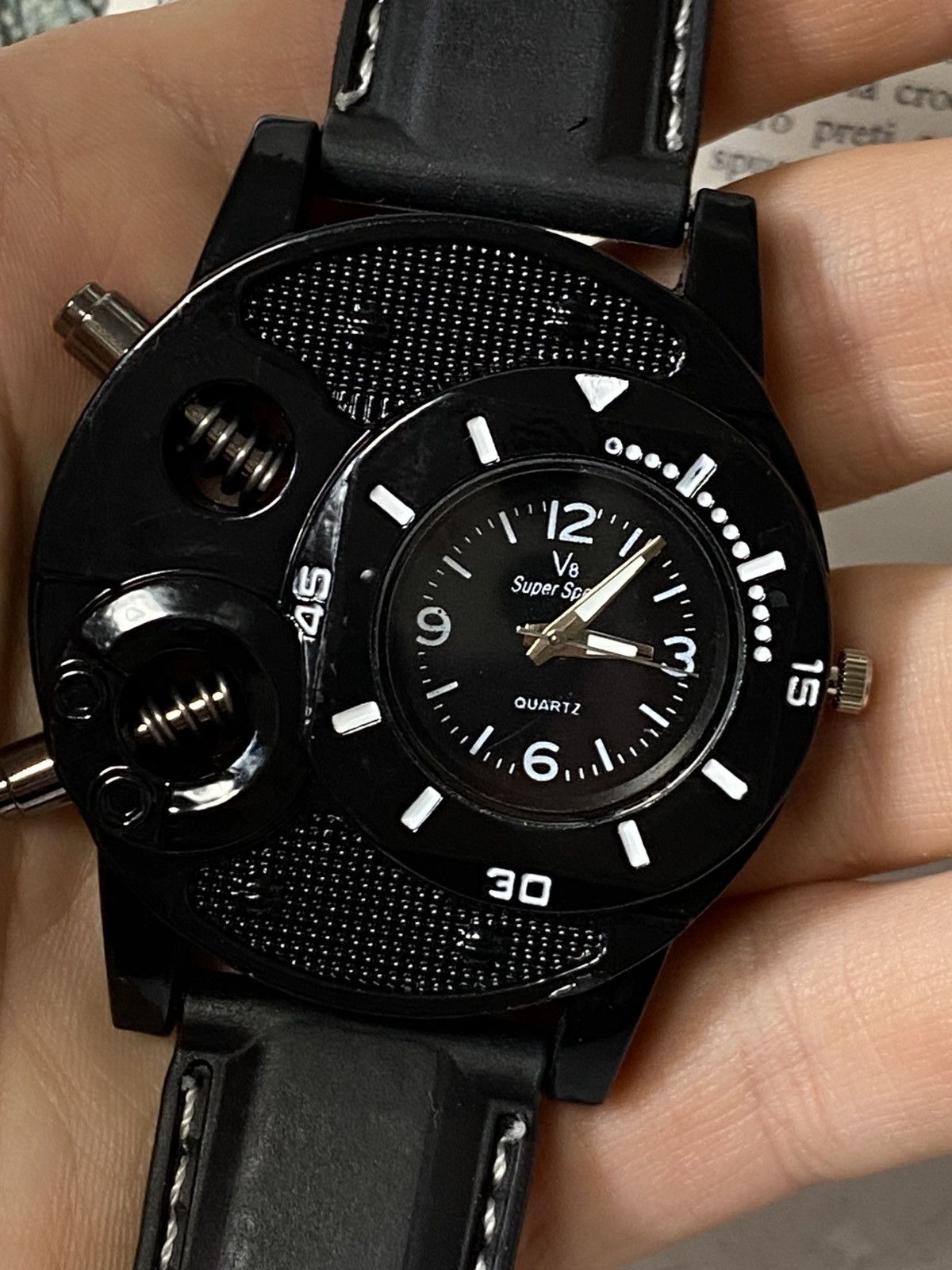 Japanese Brand V8 Super Speed Industrial Racing Watch - Black Size ONE SIZE - 9 Thumbnail