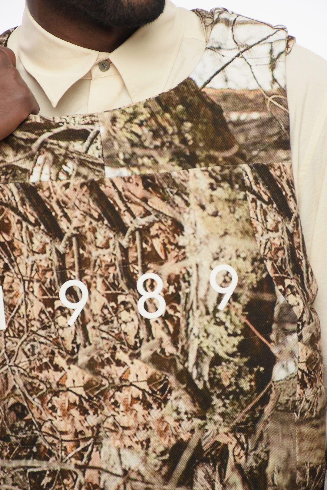 1989 STUDIO og1mm0725 Printed Cotton Camouflage Padded Vest in Brown Size US L / EU 52-54 / 3 - 3 Thumbnail