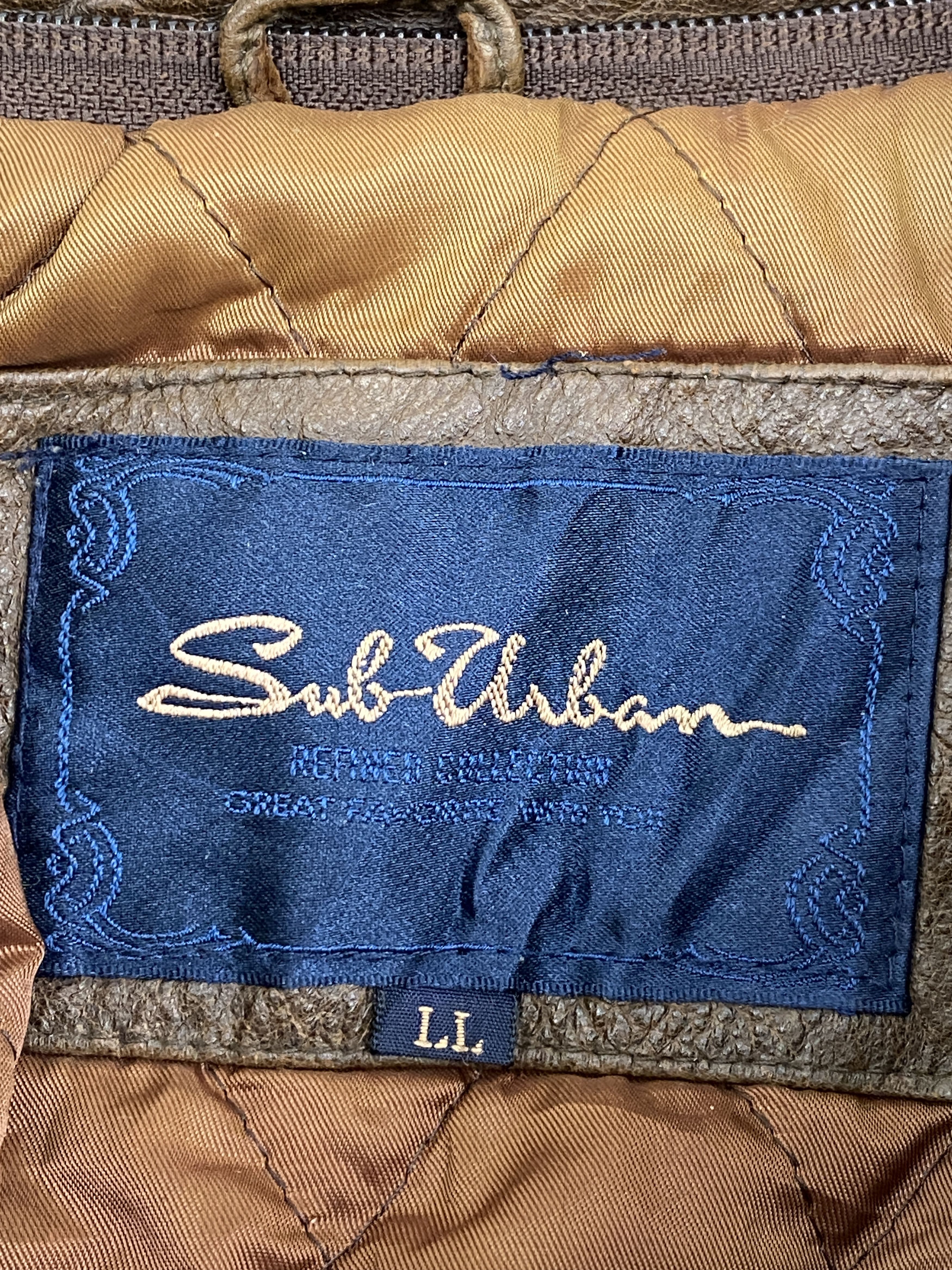 Genuine Leather Vintage Sub-Urban Japan Made Flight Leather Jacket J1996 Size US XL / EU 56 / 4 - 7 Thumbnail