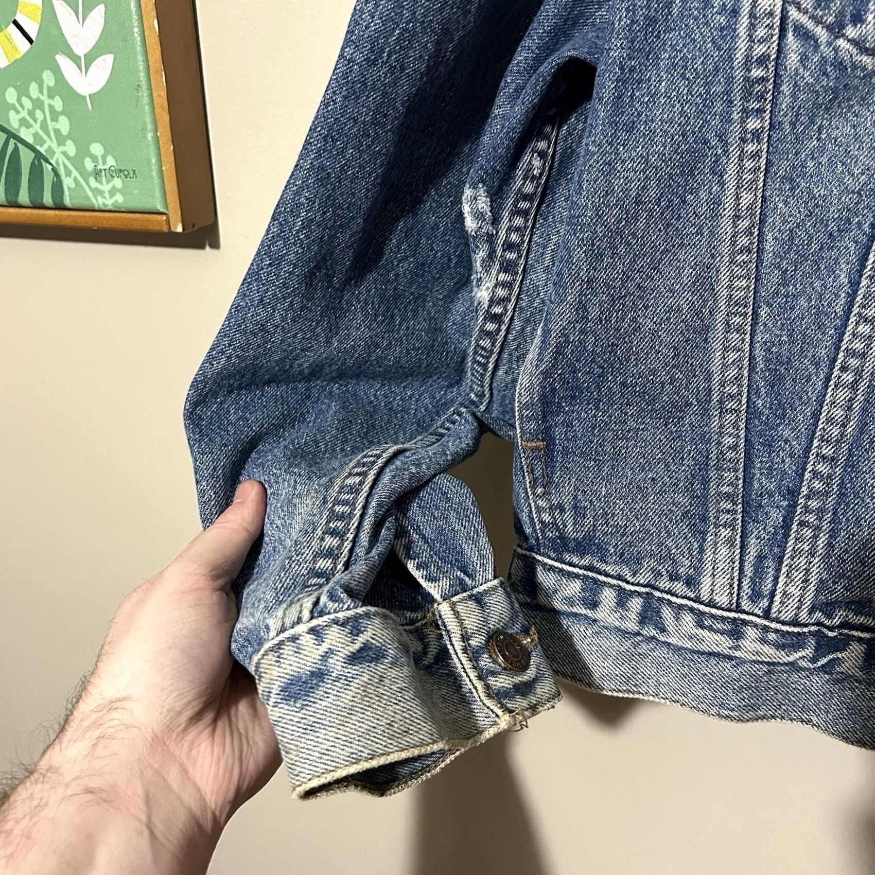 Levi's VINTAGE Levi’s Leather Collar Denim Jacket Size L Men Blue 90s Denim Jacket Size US L / EU 52-54 / 3 - 2 Thumbnail