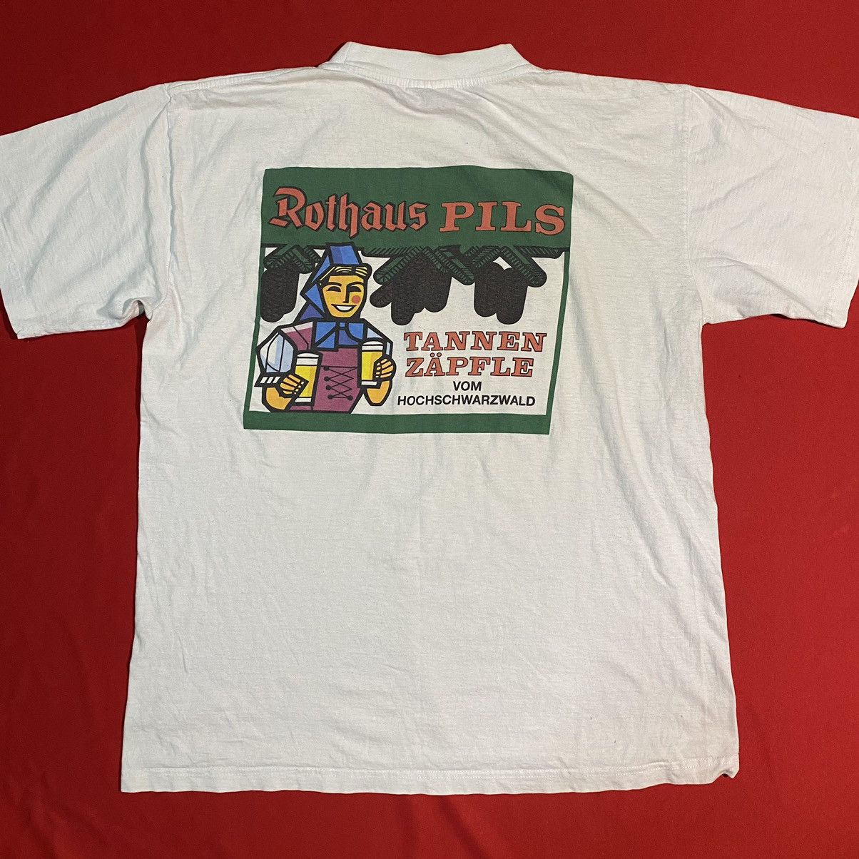 Vintage Vintage 80s 90s ROTHAUS Beer Promo Tee Size US L / EU 52-54 / 3 - 5 Thumbnail