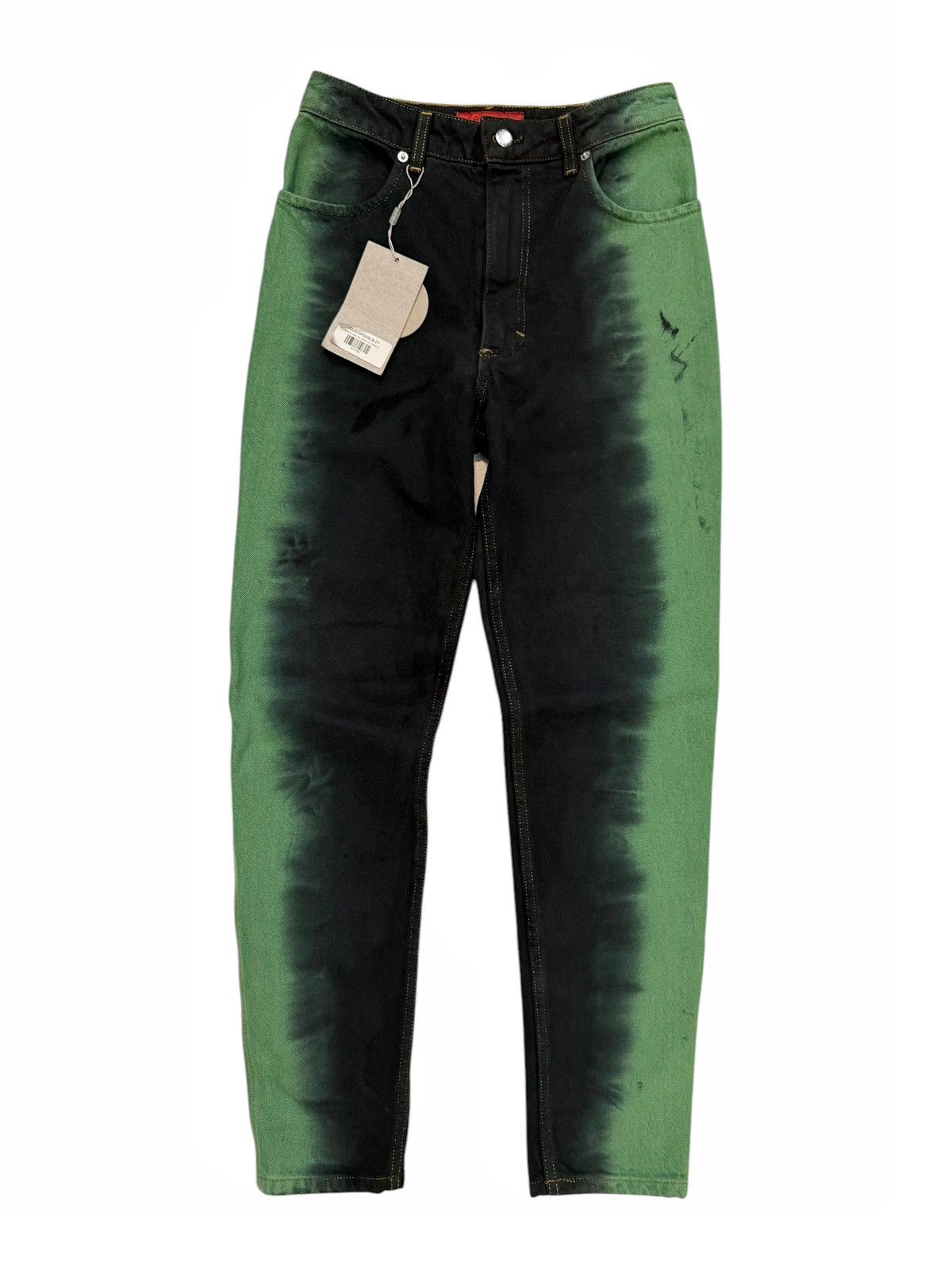 Eckhaus Latta El Jean Green Black (Dyed Denim) Size US 27 - 3 Thumbnail