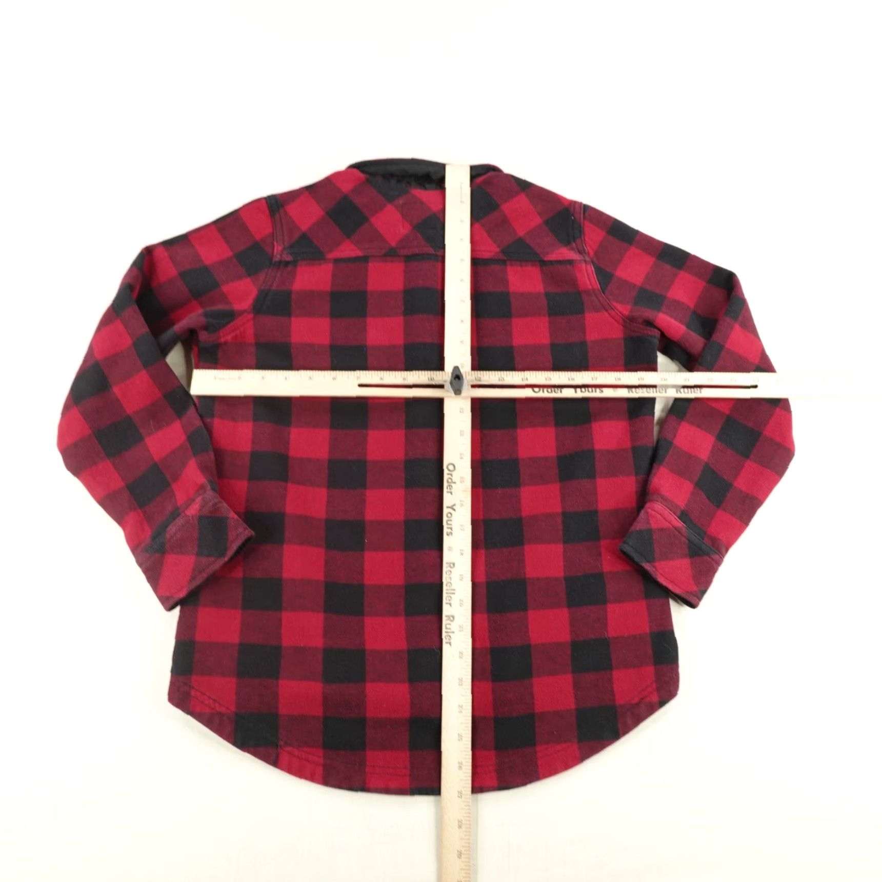 Orvis Orvis Shirt Womens Medium Red Buffalo Plaid Flannel Lined Shacket Top Button-Up Size M / US 6-8 / IT 42-44 - 5 Thumbnail