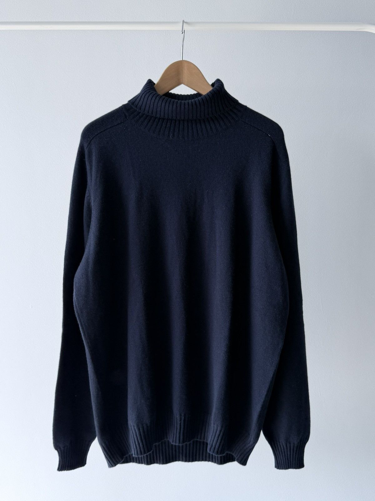 Malo NWT Malo Navy Blue Cashmere Turtleneck Sweater Size US XL / EU 56 / 4 - 2 Thumbnail