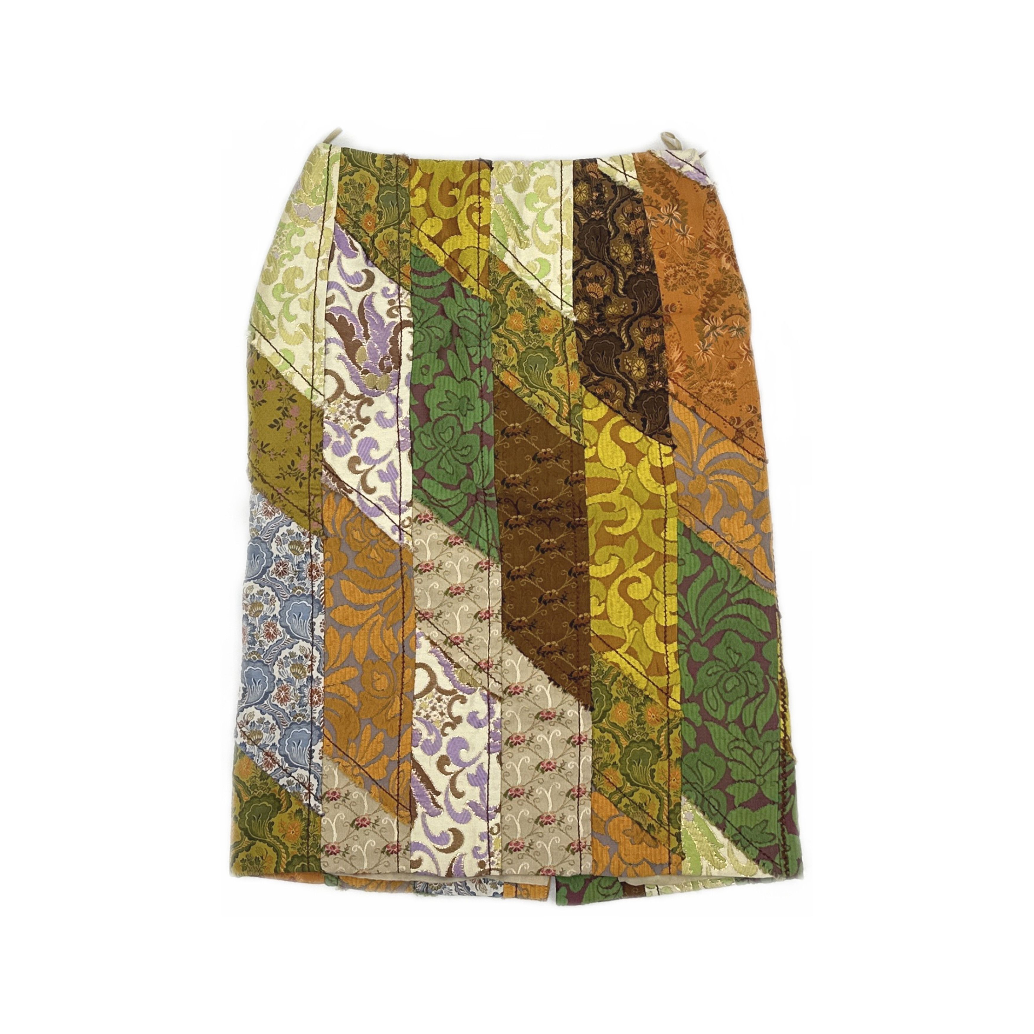 Prada Prada Brocade Patchwork Mini Skirt Size 38 Size 26" / US 2 / IT 38 - 1 Thumbnail