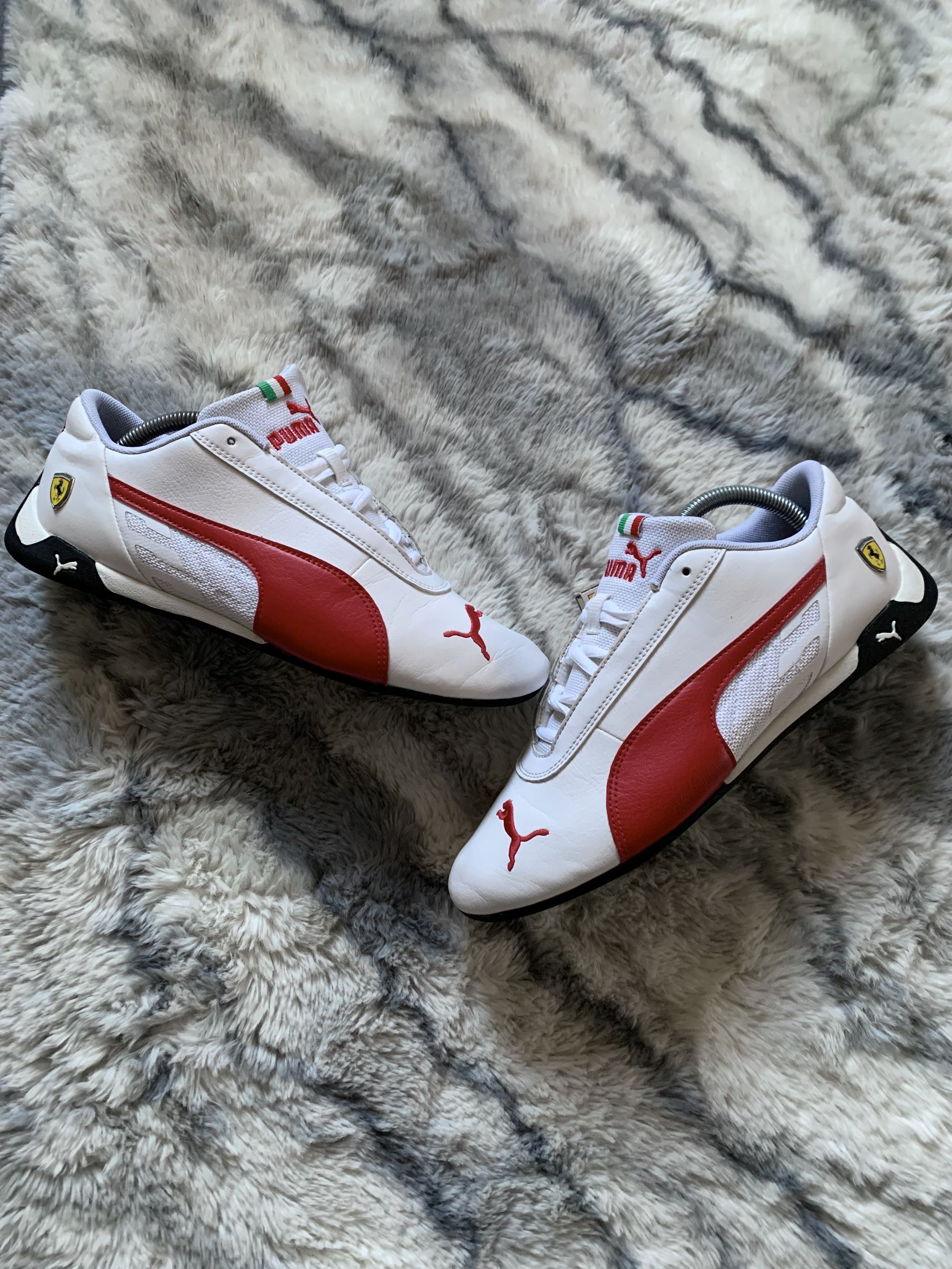 Puma Ferrari Sneakers Y2K Speedcat Racing Shoes in White, Men's (Size 8.5)