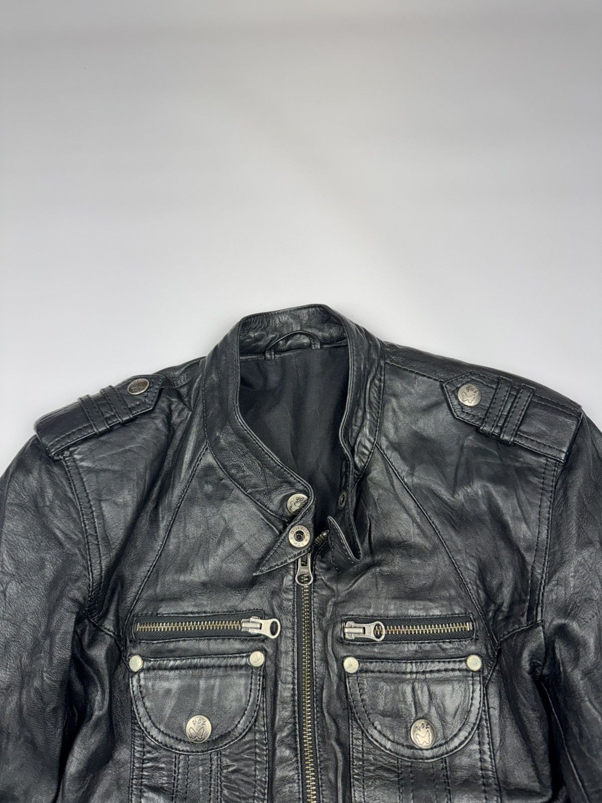 If Six Was Nine Vintage If Six Was Nine Style Woman's Biker Leather Jacket Size XS / US 0-2 / IT 36-38 - 8 Thumbnail